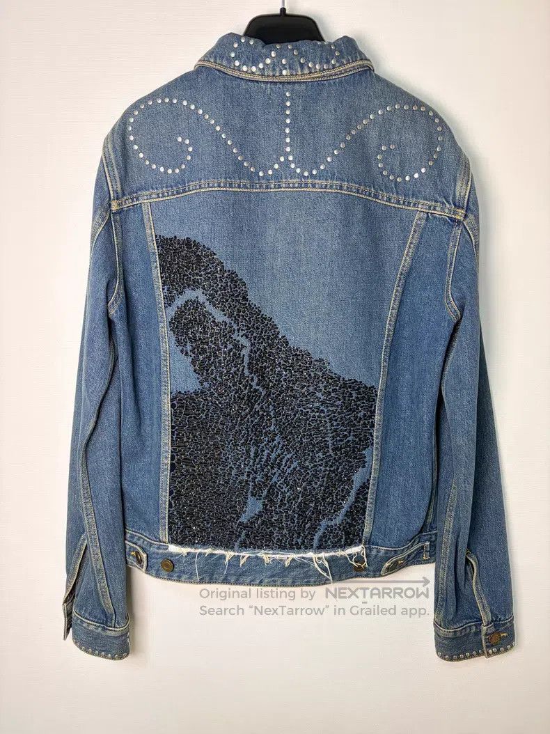 Saint Laurent Paris Saint Laurent Paris Studded Rhinestone Denim Jacket i Size US L / EU 52-54 / 3 - 1 Thumbnail