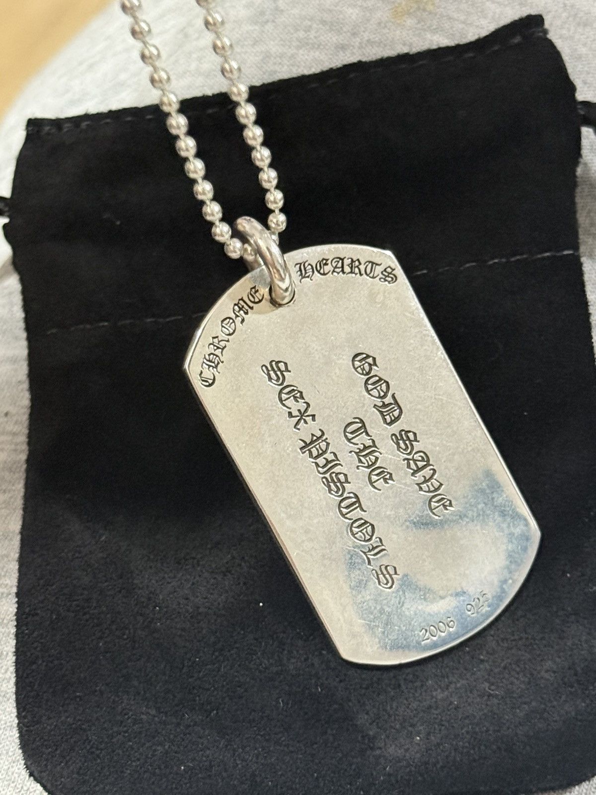 Chrome Hearts Chrome hearts god save the sex pistols dog tag with ball cha Size ONE SIZE - 13 Thumbnail