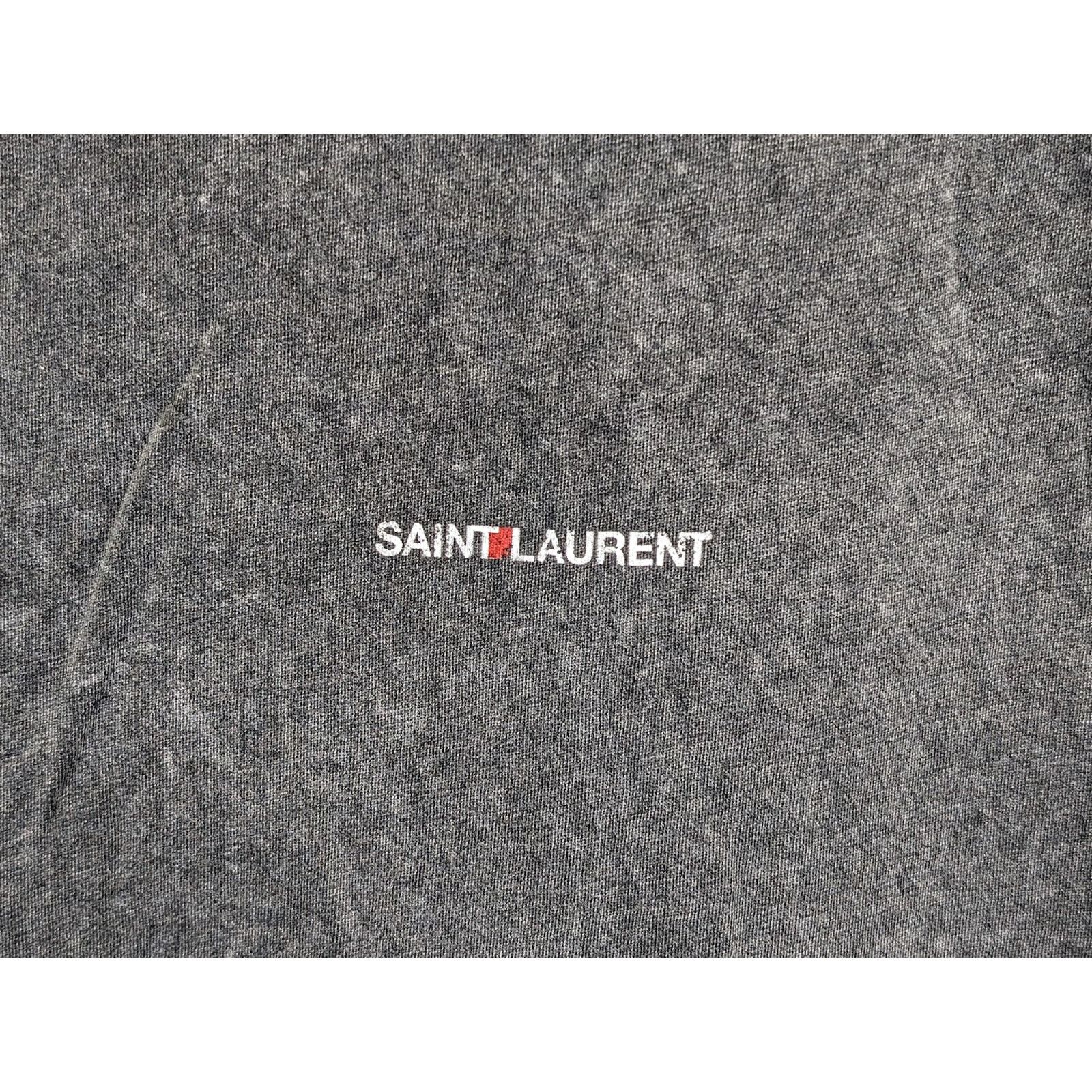 Saint Laurent Paris o1rshd1 Logo Print T-Shirt in Black Size US XXL / EU 58 / 5 - 6 Thumbnail