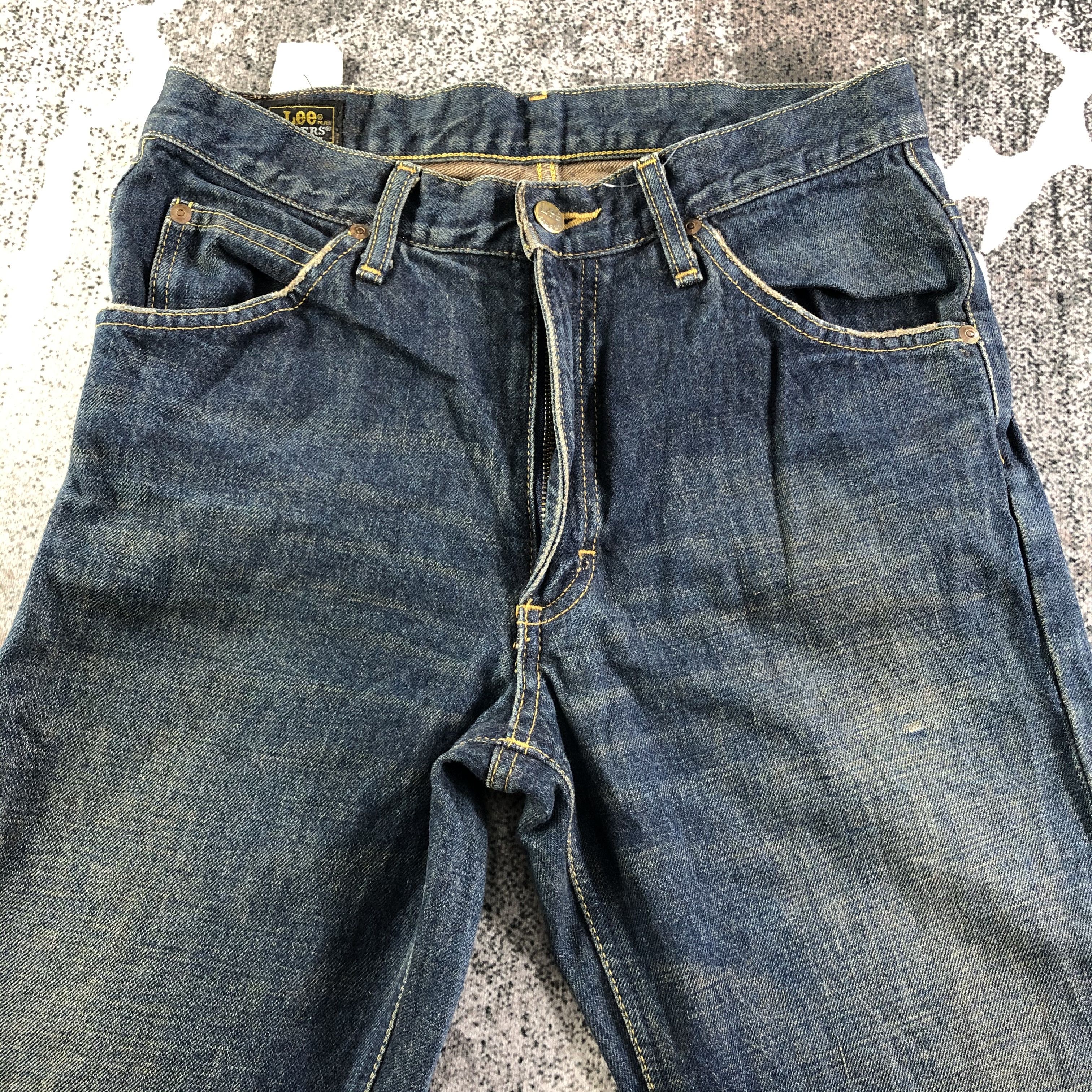 Lee Vintage Lee Riders Jeans Faded Blue Denim KJ2430 Size US 29 - 3 Thumbnail