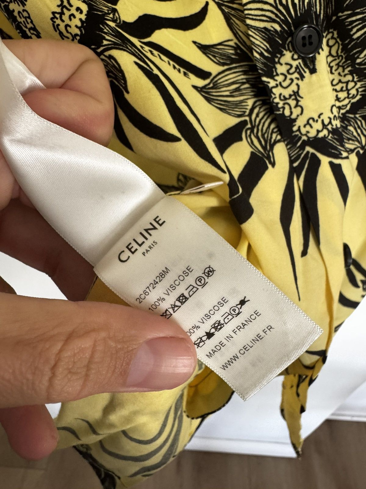 Celine Sunflower Camp Viscose Shirt Size US L / EU 52-54 / 3 - 4 Thumbnail