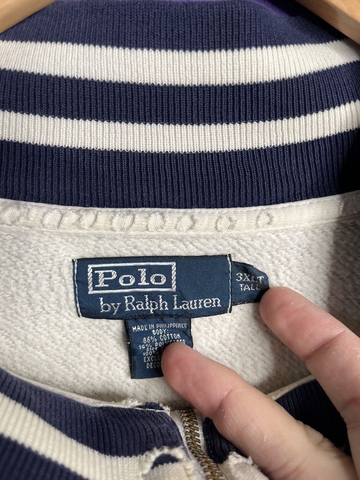 Polo Ralph Lauren × Vintage Vintage 90s Polo Ralph Lauren o wing quarter zip jacket Size US XXL / EU 58 / 5 - 4 Thumbnail
