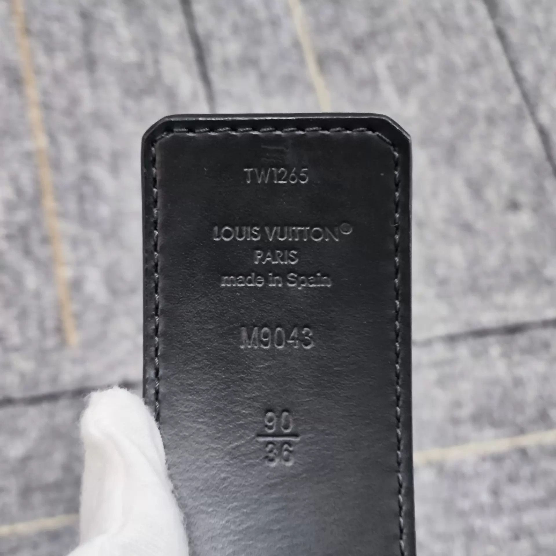 Louis Vuitton LV Monogram Belt Black Gray 90/36 Size ONE SIZE - 7 Thumbnail