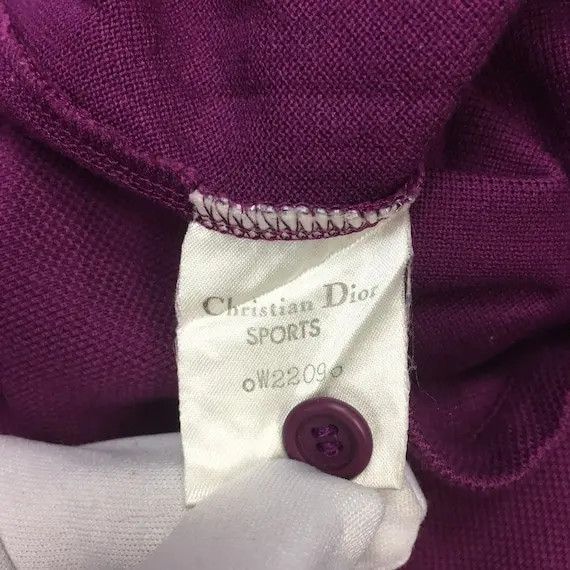Dior Vtg CHRISTIAN DIOR PARIS Sports Purple Hoodie Made In Italy Size L / US 10 / IT 46 - 9 Thumbnail