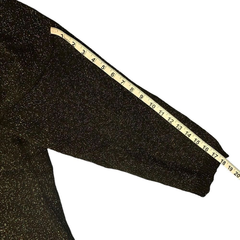 Vintage Vintage 80s Carducci Black Lambswool cardigan with gold and Size M / US 6-8 / IT 42-44 - 8 Thumbnail