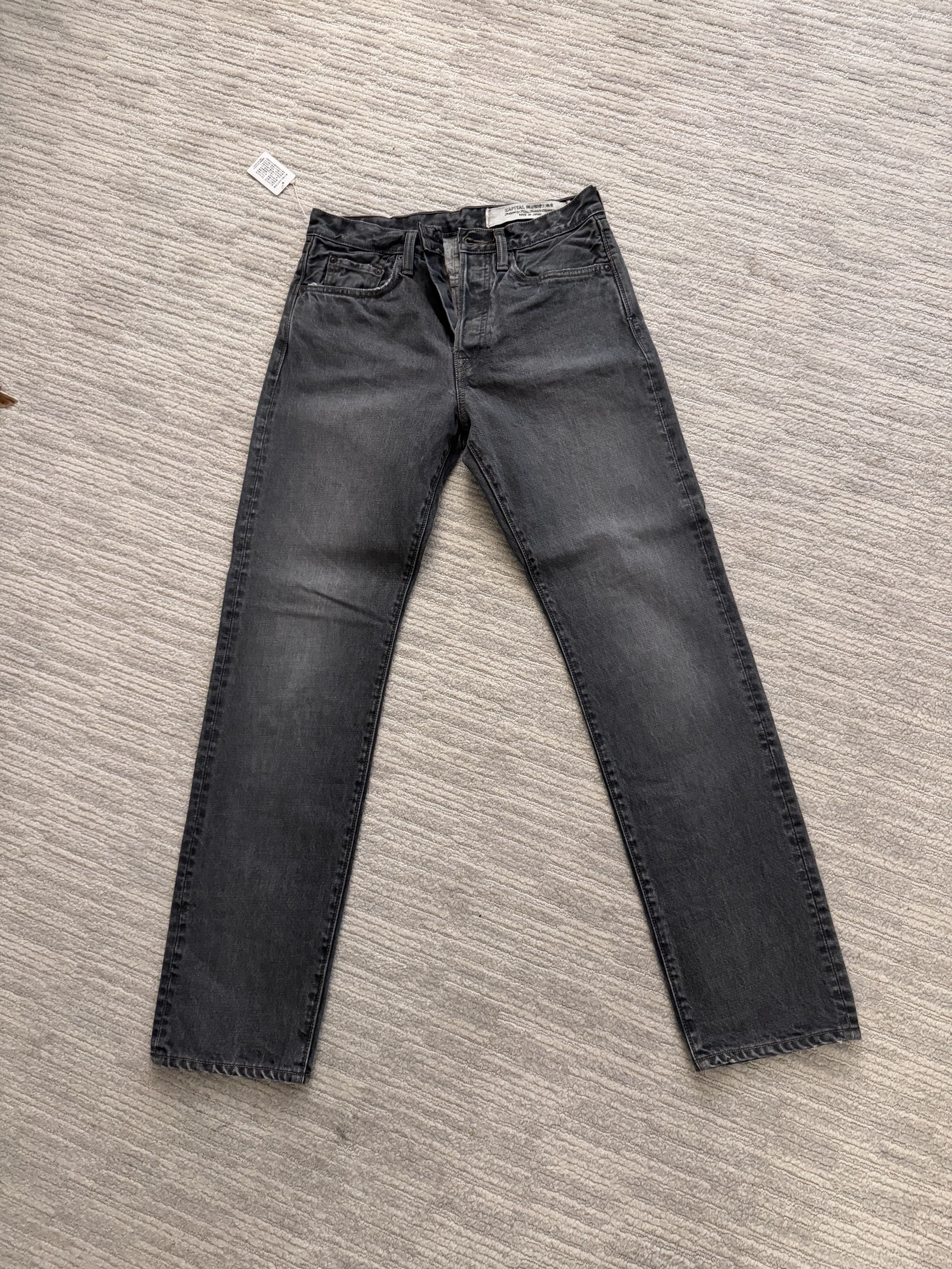 image of Kapital 14Oz Black Denim 5P Monkey Cisco Pants Slp030, Men's