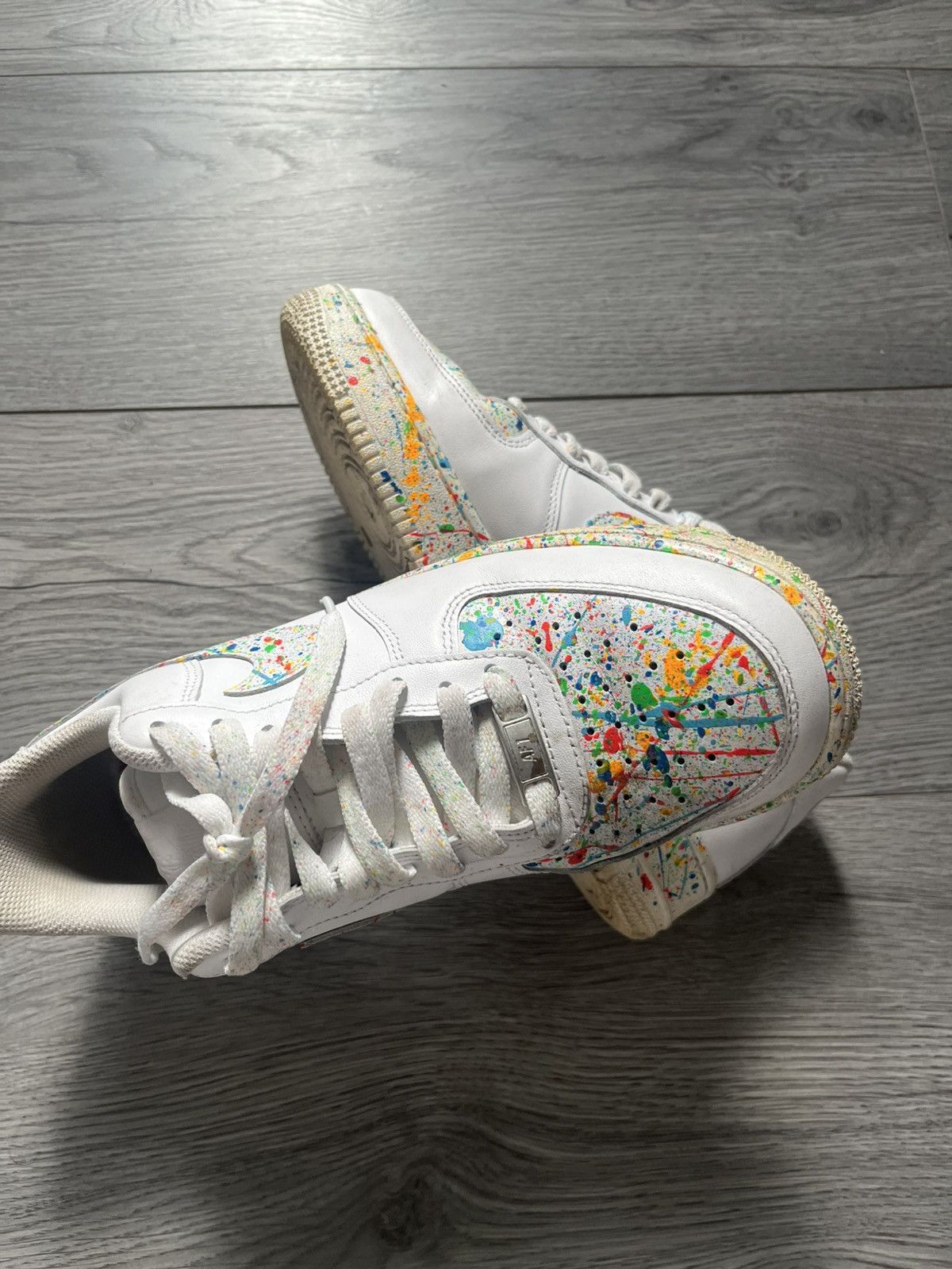 Nike Air force 1s plaint splatter (special edition) Size US 7.5 / EU 40-41 - 2 Thumbnail