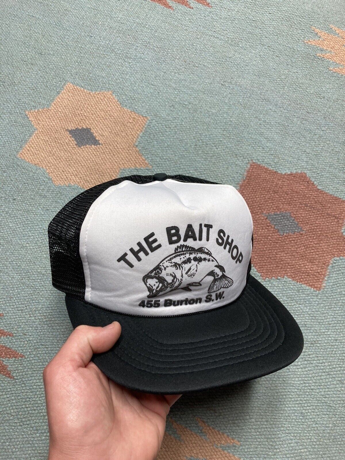 Vintage Vintage trucker hat the bait shop michigan fish bass fishing