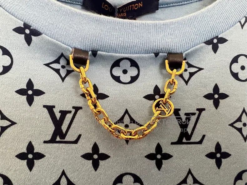 Louis Vuitton Louis Vuitton Blue full print presbyopic chain short sleev Size US L / EU 52-54 / 3 - 5 Thumbnail