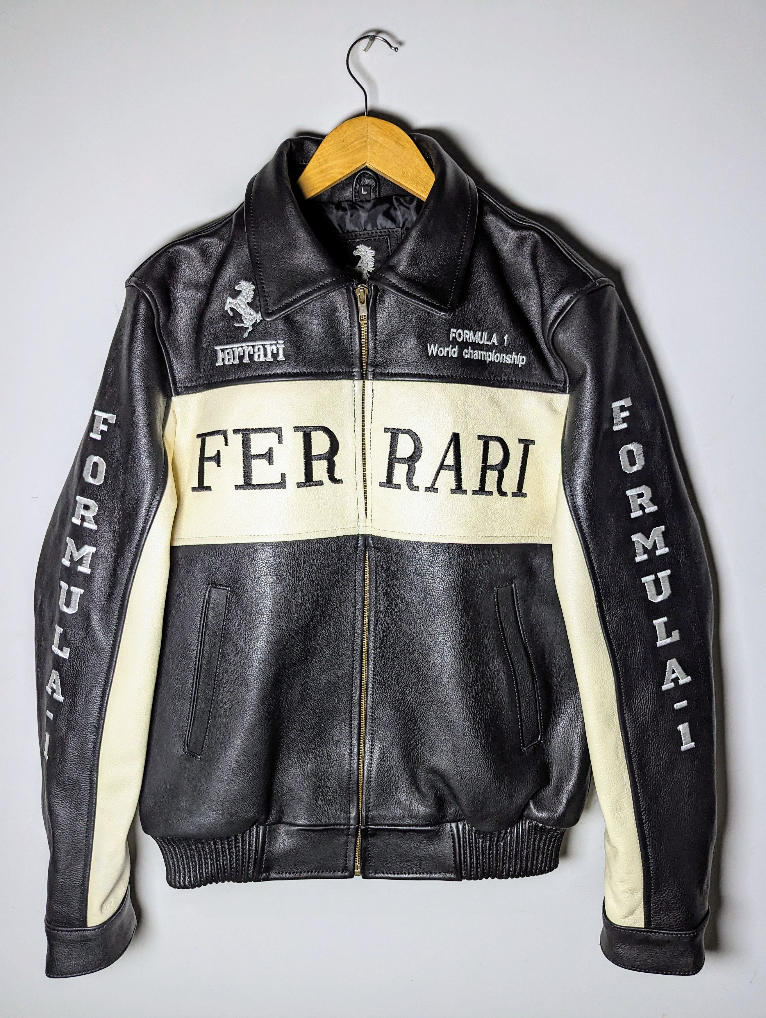 Ferrari 🔥 FERRARI 🔥 RACING LEATHER JACKET BOMBER FIT Size US L / EU 52-54 / 3 - 1 Thumbnail