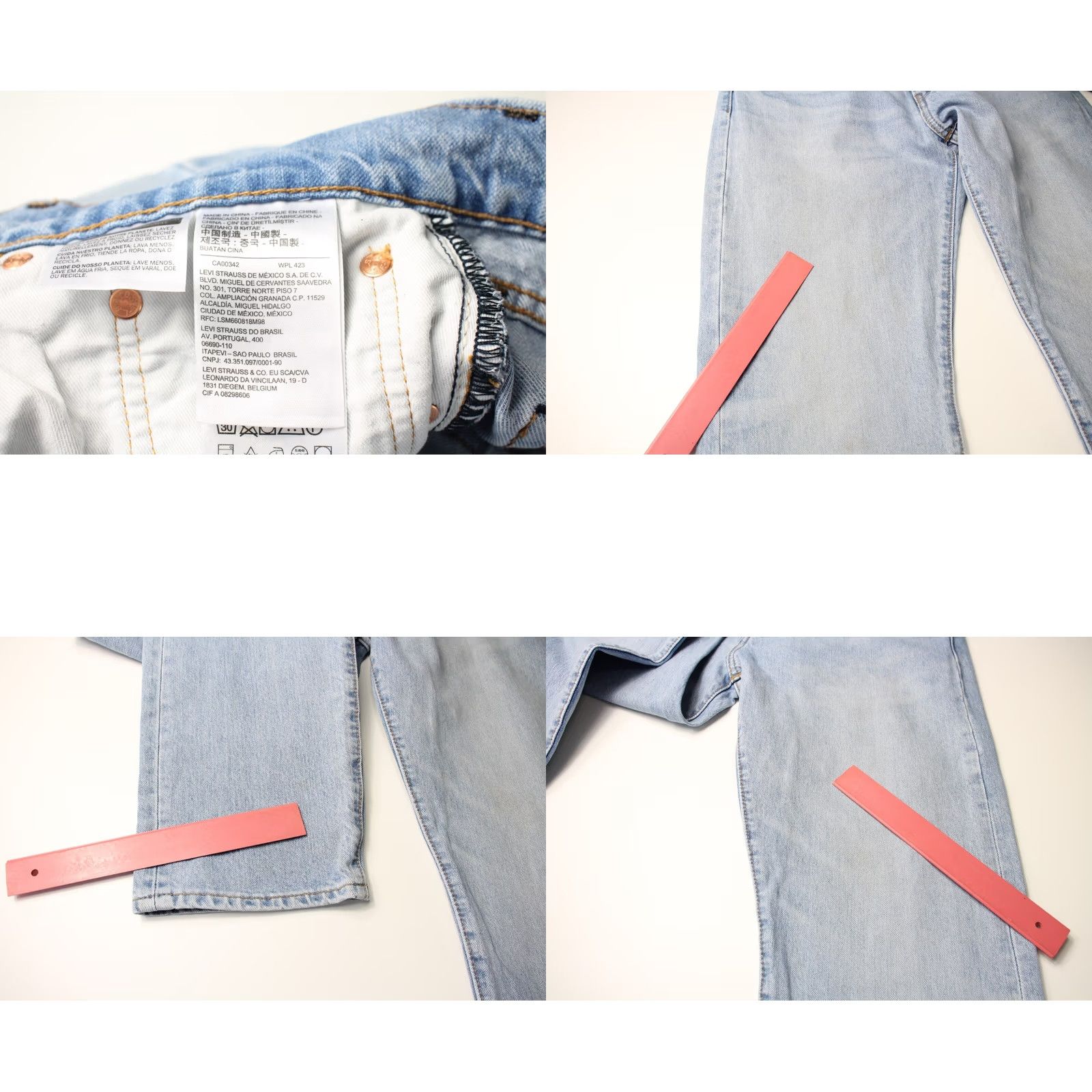 Levi's LEVI'S 502 Premium Big E Jeans Men's Tapered Fit Zip Fly Light Blue W32/L32 Size US 32 / EU 48 - 8 Thumbnail