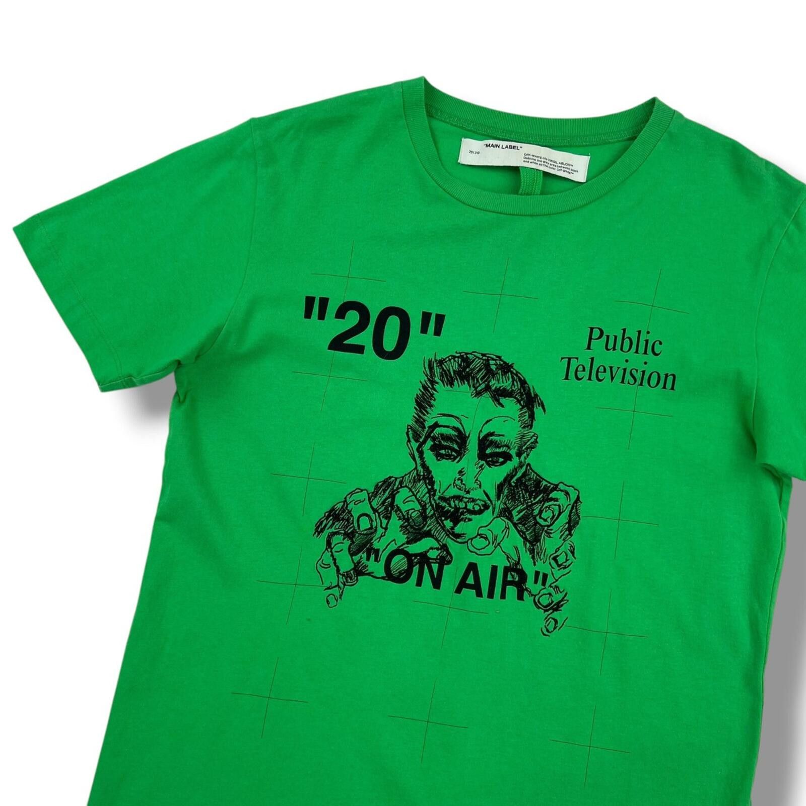 Off-White Off-White Public Television Green T Shirt Size US S / EU 44-46 / 1 - 1 Thumbnail