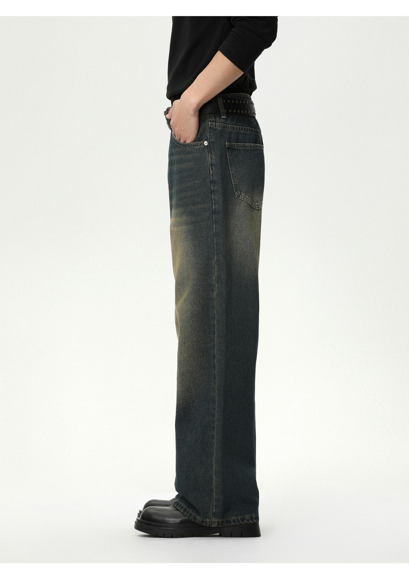 Vintage Men's retro Vibe casual washed flared distressed jeans Size US 32 / EU 48 - 5 Thumbnail