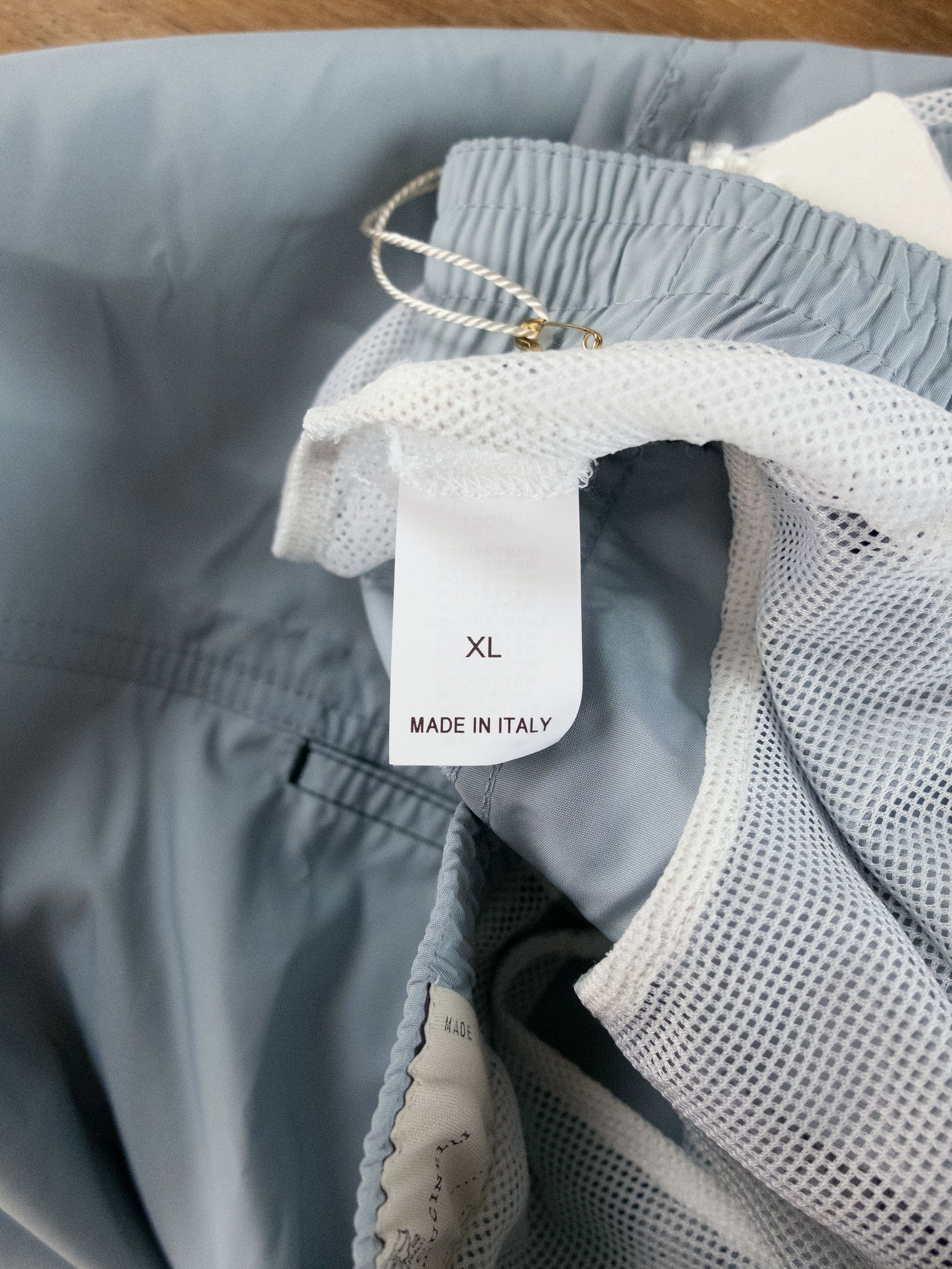 Brunello Cucinelli BRUNELLO CUCINELLI solid light blue logo swim shorts XL Size US 36 / EU 52 - 8 Thumbnail