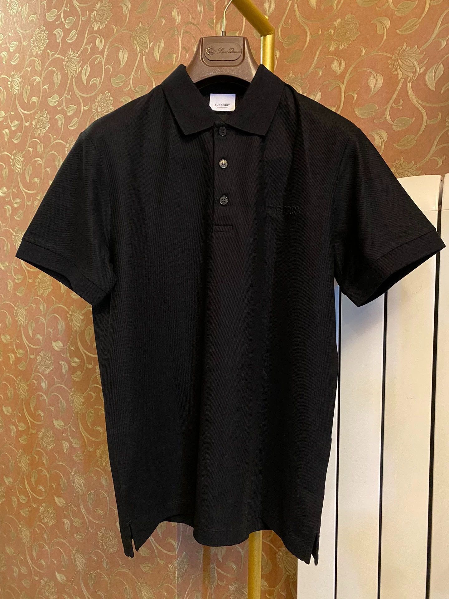 Burberry Black Short Sleeve Polo Shirt Size US M / EU 48-50 / 2 - 1 Thumbnail