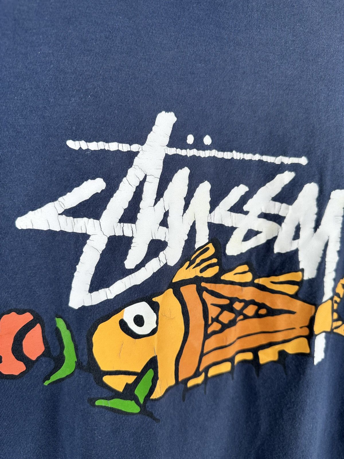 Stussy Vintage Stussy Fish Box Logo Tee Size US M / EU 48-50 / 2 - 10 Thumbnail