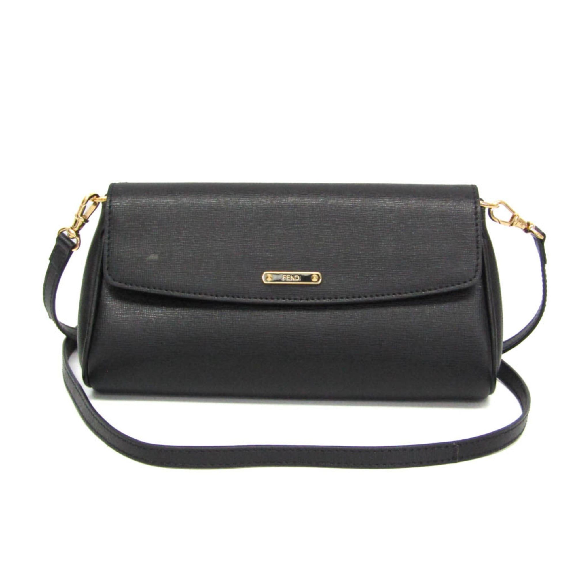 Fendi Fendi Mini Pouch 8M0327 Women's Leather Pouch,Shoulder Bag Black Size ONE SIZE - 1 Thumbnail