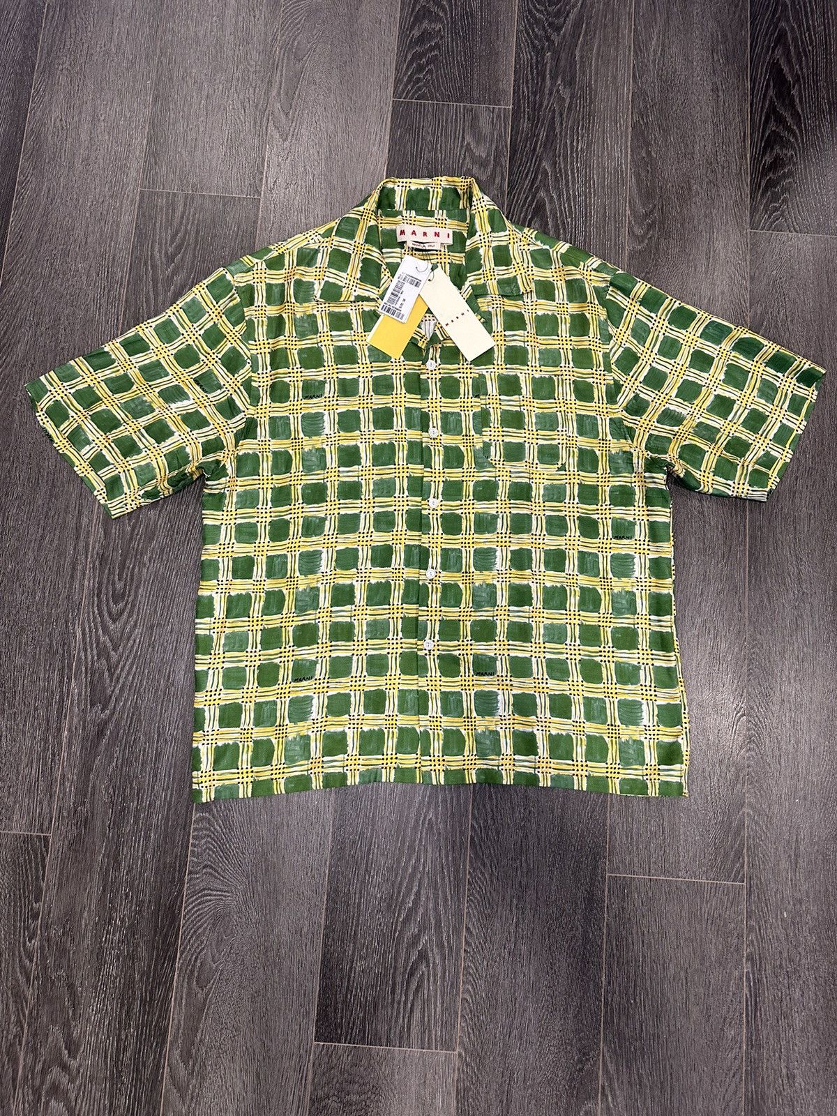 Marni MARNI SHORT SLEEVE SHIRT SILK GREEN SIZE 50 Size US M / EU 48-50 / 2 - 1 Thumbnail