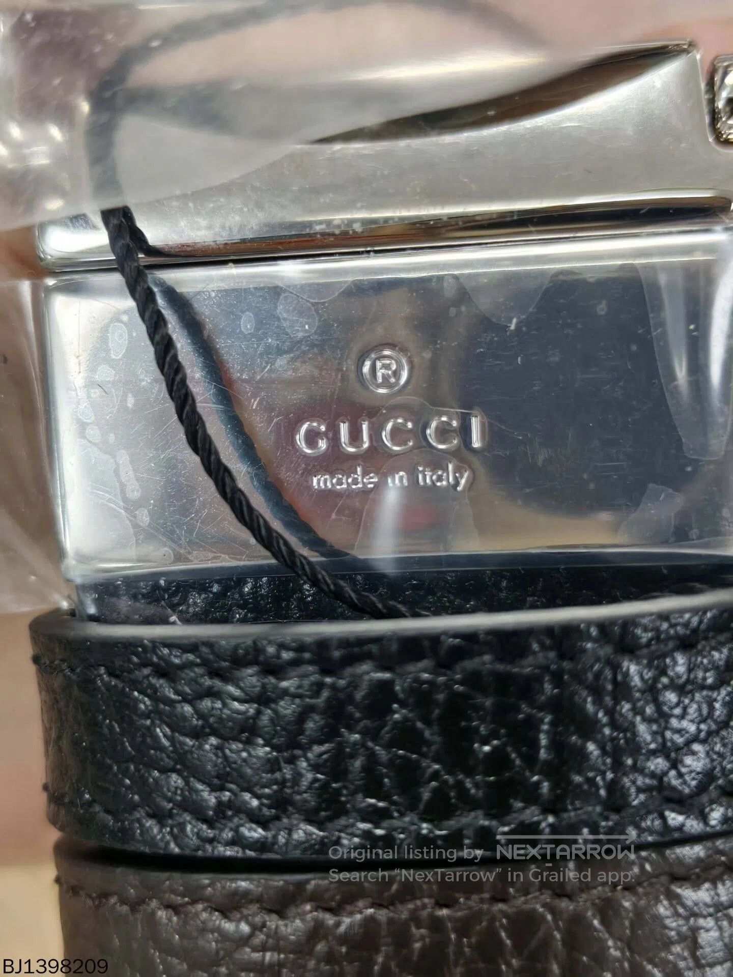 Gucci gucci leather belt with metal buckle. Size ONE SIZE - 3 Thumbnail
