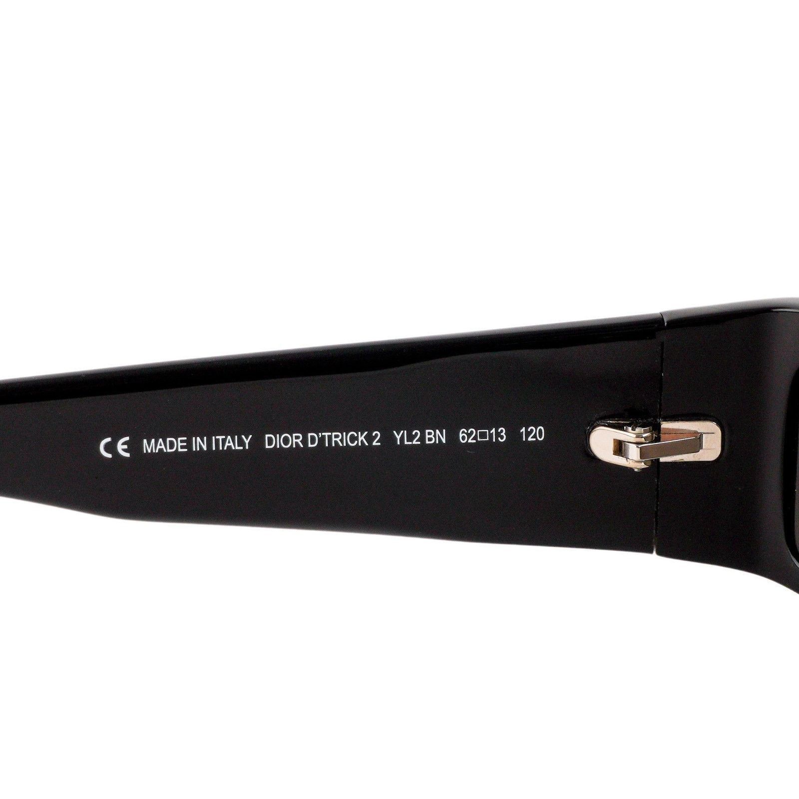 Dior Vintage Dior D’Trick 2 Rectangular Black Logo Sunglasses Size ONE SIZE - 5 Thumbnail