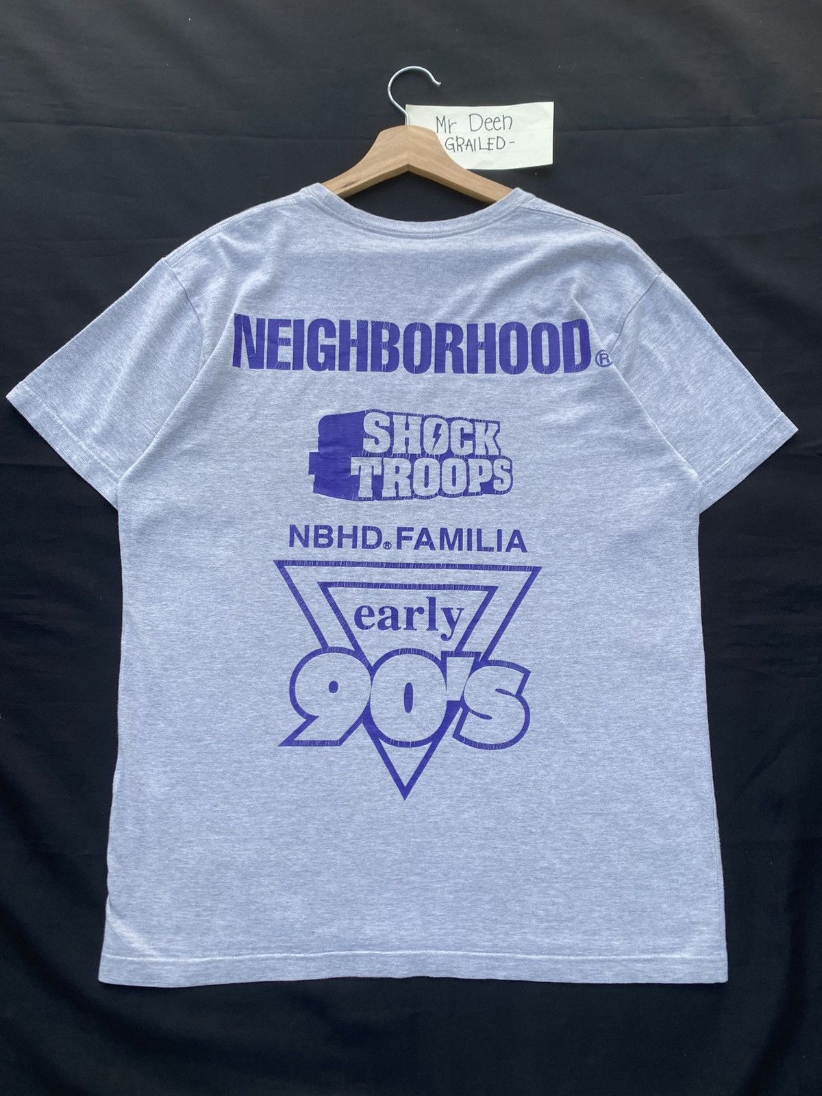Neighborhood Rare Neighborhood Familia Japanese Brand Grey Tshirt Size US L / EU 52-54 / 3 - 17 Thumbnail