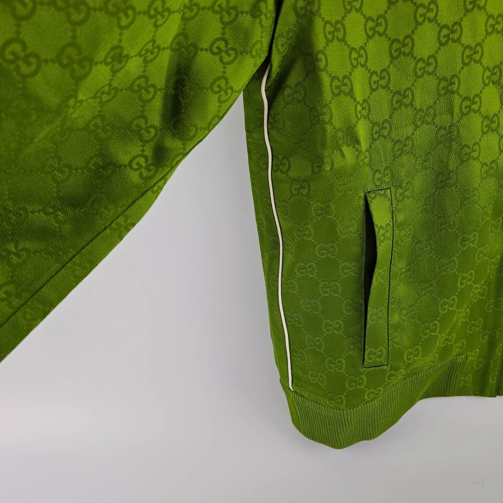 Gucci GUCCI Green GG Jacquard Zip Track Jacket New & Authentic Size M / US 6-8 / IT 42-44 - 9 Thumbnail