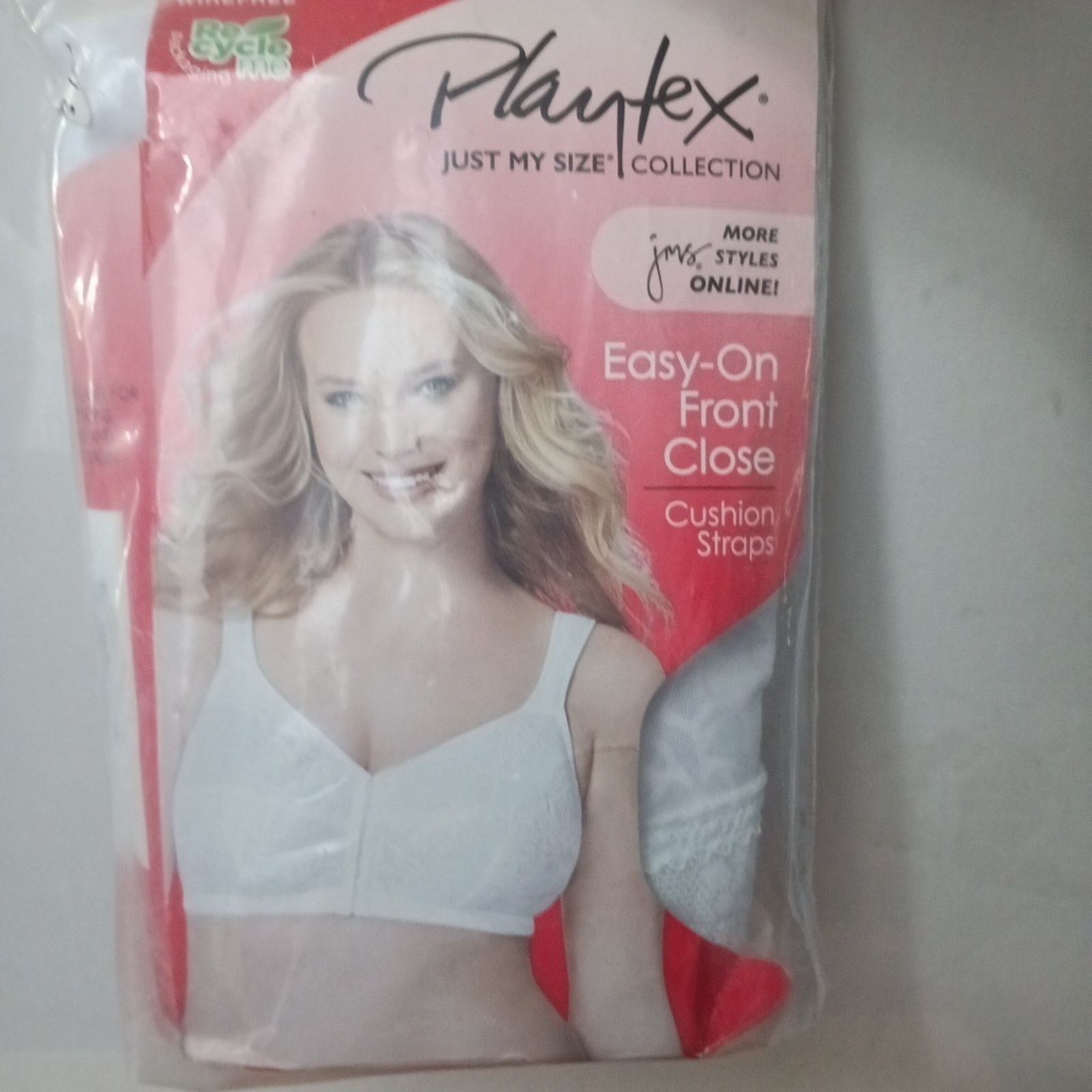Other Playtex 18 hour Bra 46C White Front Close WireFree Cushion Size ONE SIZE - 1 Thumbnail