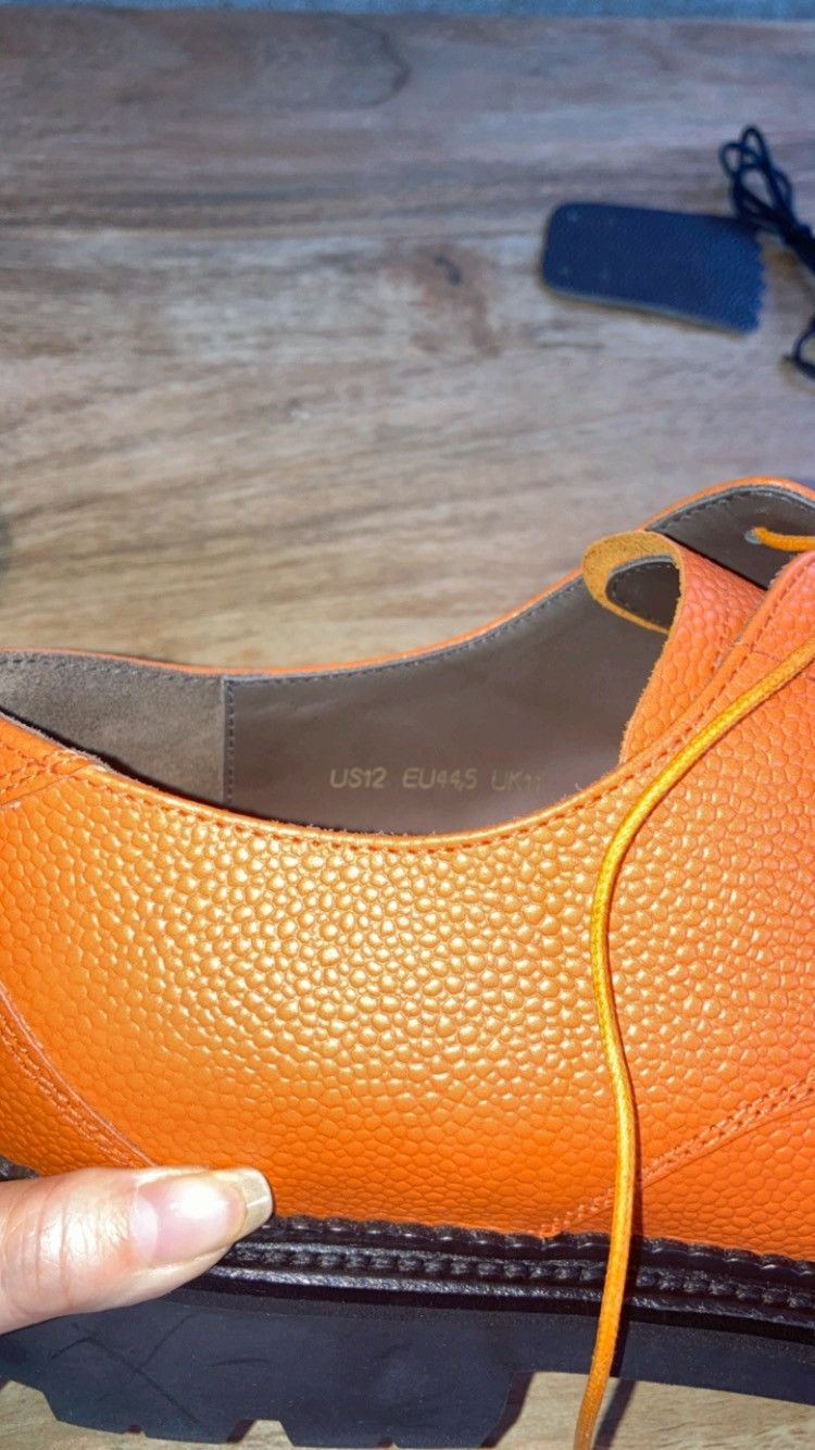 Aime Leon Dore SS25 orange calf skin lug sole derby Size US 12 / EU 45 - 5 Thumbnail