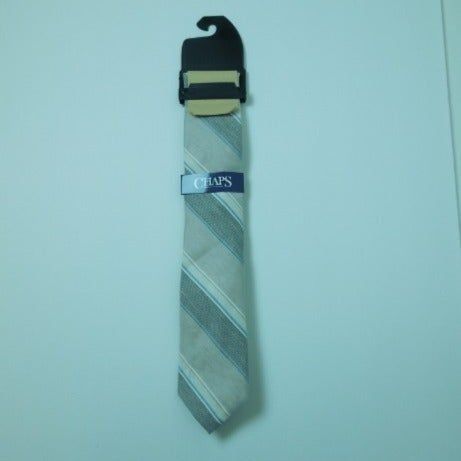 Chaps Chaps Harper Stripe Gray Neck Tie- NWT Size ONE SIZE - 1 Thumbnail