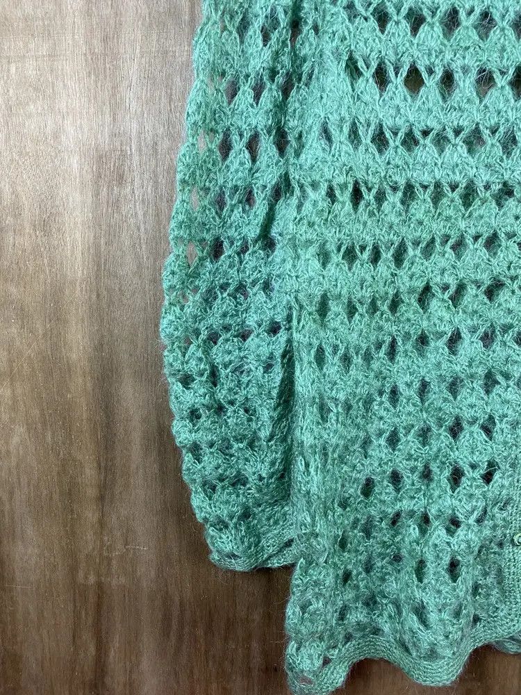 Vintage DL Japan Homespun green crochet Knitwear #Z025 Size US XL / EU 56 / 4 - 3 Thumbnail