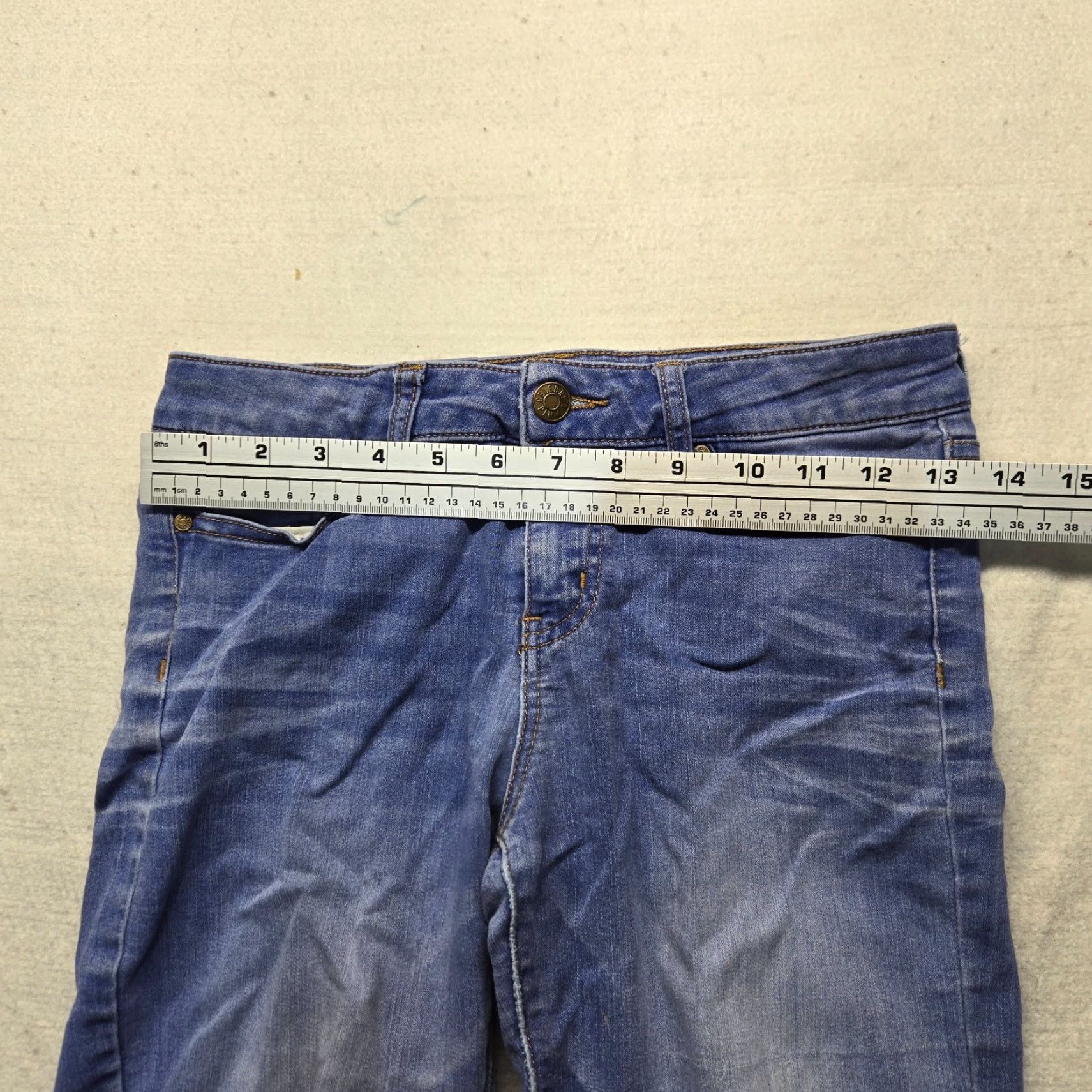 Vintage Celebrity Pink Jeans - Denim Skinny 14 Regular Blue Women's Pants, 5-Pocket, Low Rise, Zip, Cotton Blend, Machine Washable, Logo, Vintage: No, 0 Size 36" / US 14 / IT 50 - 4 Thumbnail