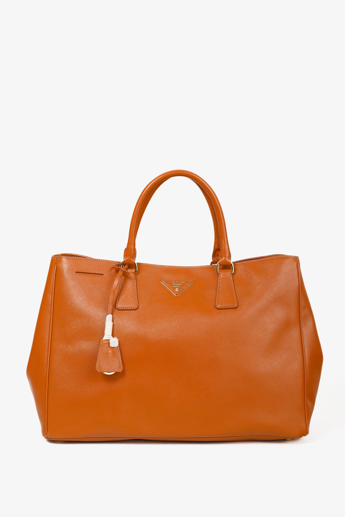Prada Prada Orange Papaya Saffiano Lux Tote Bag BN1844 Size ONE SIZE - 1 Thumbnail