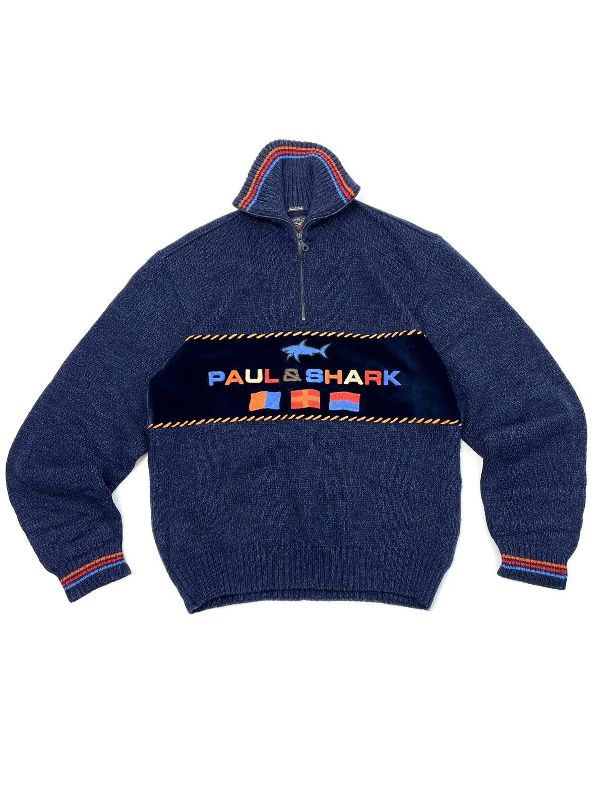 Paul & Shark Vintage Paul & Shark Yachting 1/4 Zip Wool Sweater - Size S Size US S / EU 44-46 / 1 - 2 Thumbnail