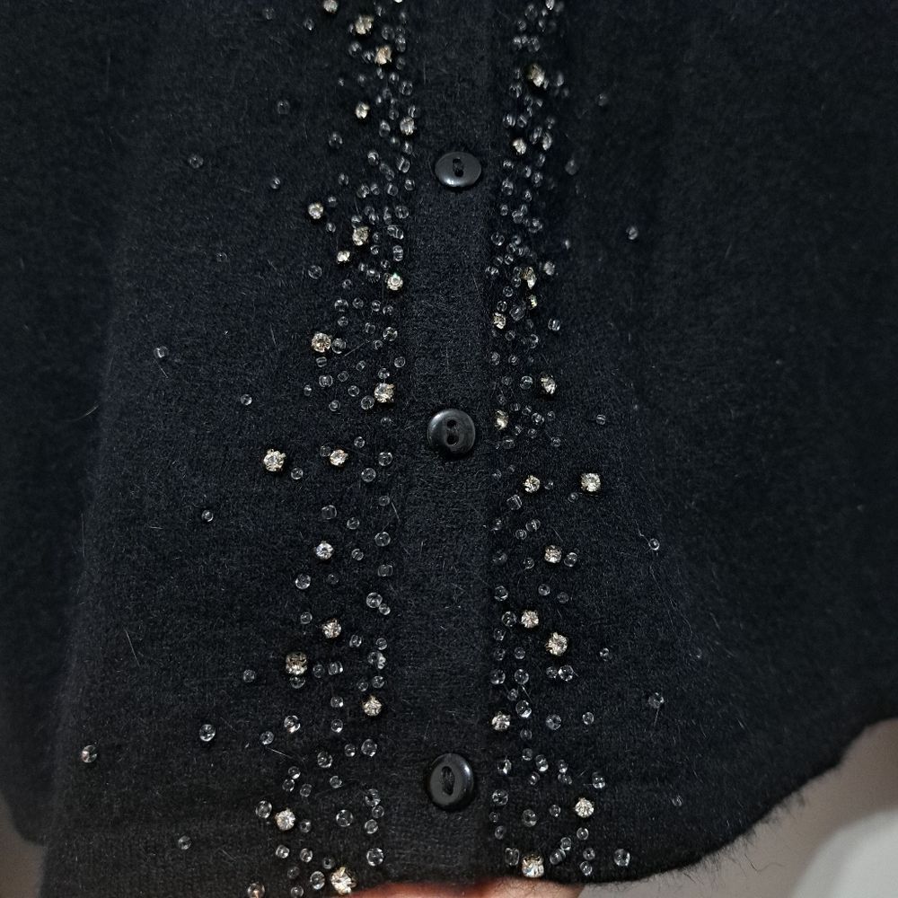 Other Avalin Angora Rhinestones Embellished Y2K Cardigan Gothic Sw Size L / US 10 / IT 46 - 9 Thumbnail
