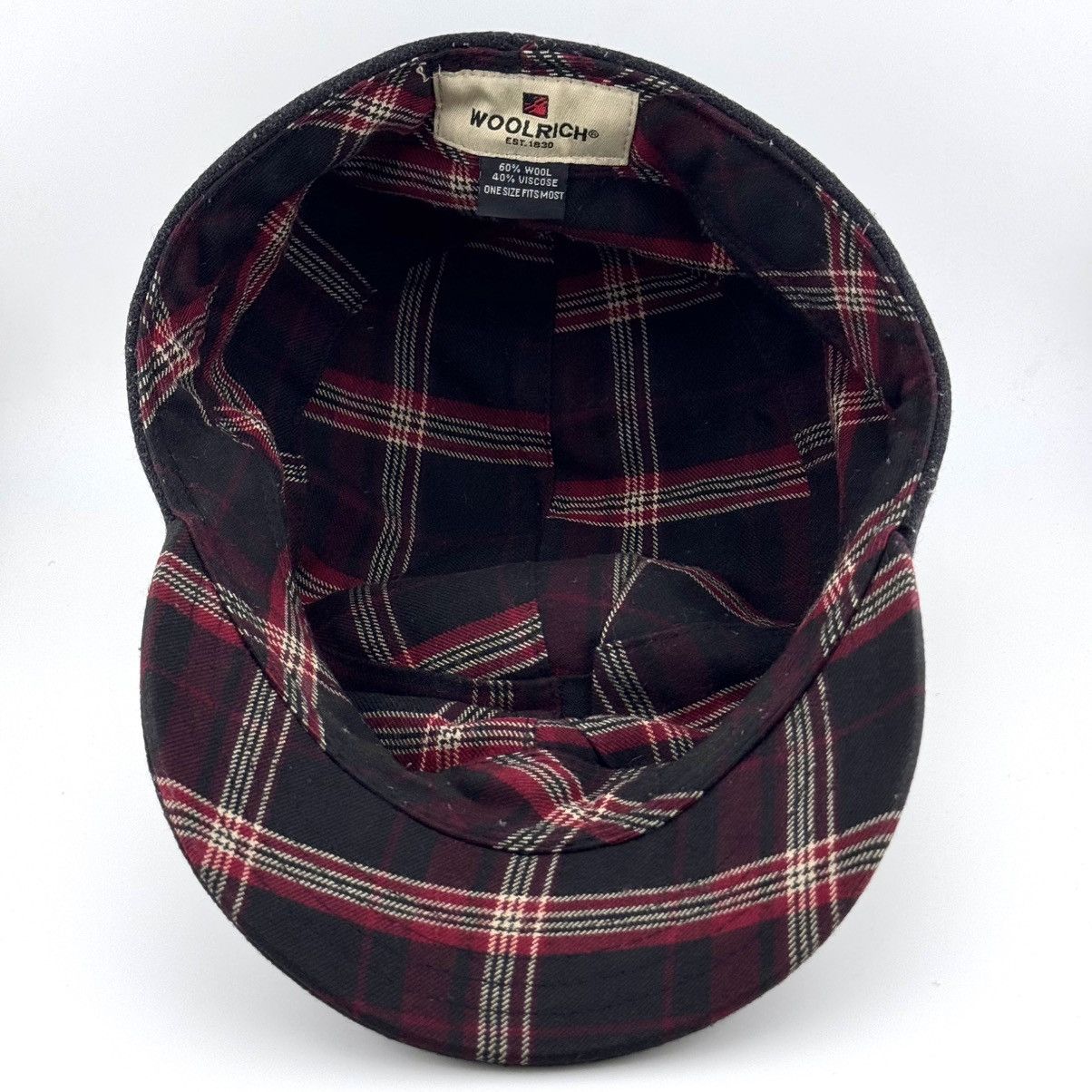 Woolrich Woolen Mills Woolrich Plaid Tartan Wool Viscose Cadet Hat Military Cap Size ONE SIZE - 4 Thumbnail