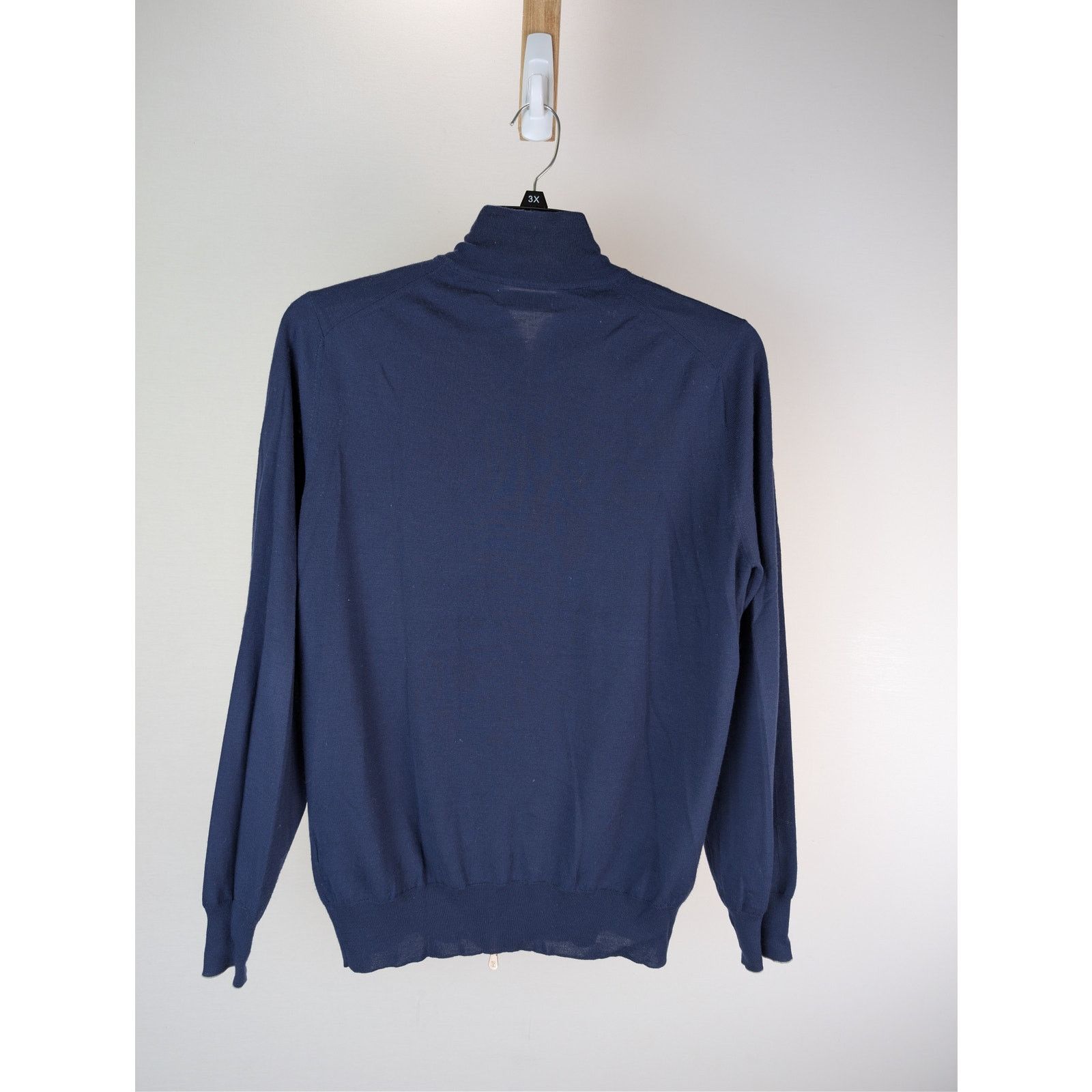 Brunello Cucinelli o1rshd1 CC20 Full Zip Cardigan Sweater Sweatshirt Navy Blue Size US M / EU 48-50 / 2 - 16 Thumbnail