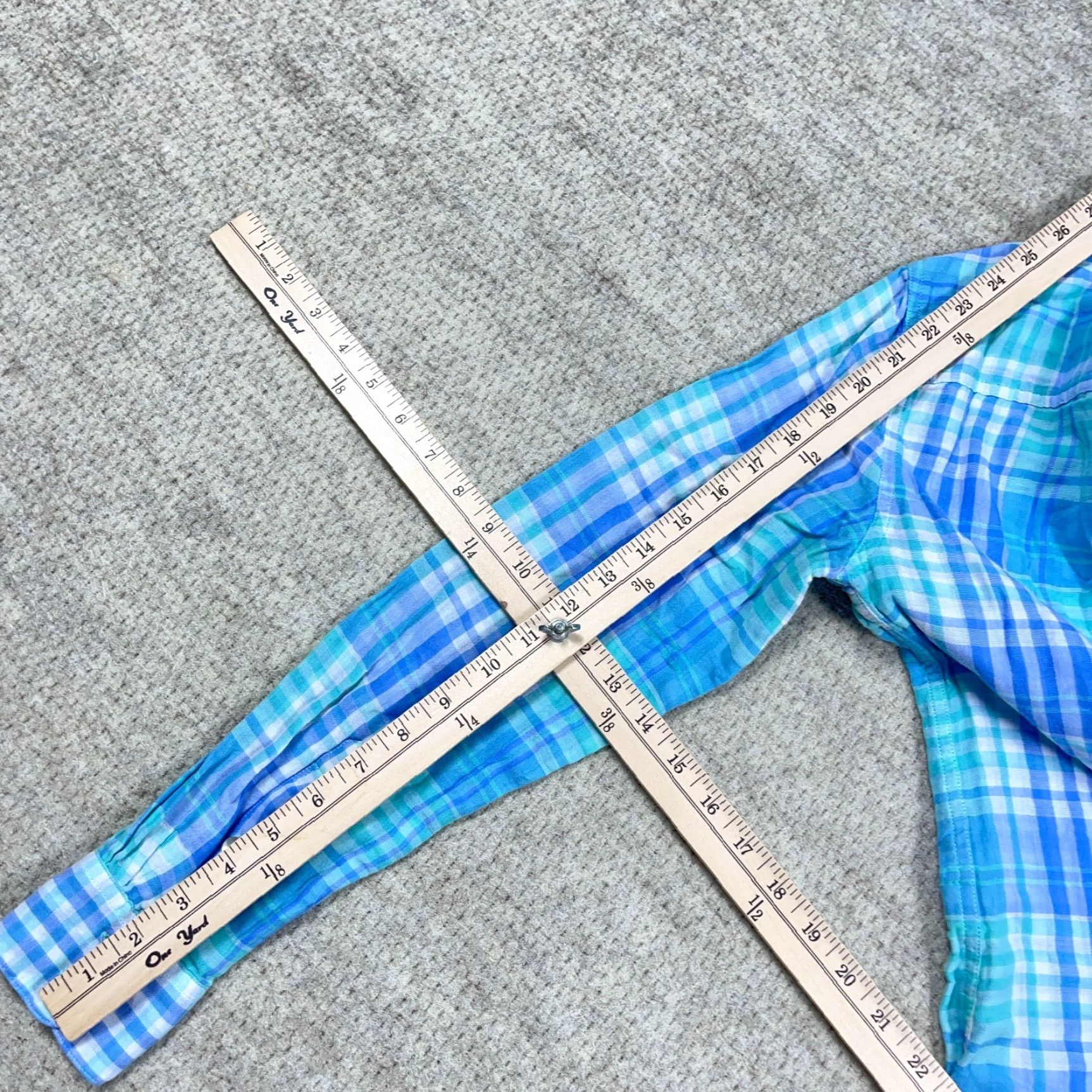 Vineyard Vines VINEYARD VINES Shirt Women 2 Button-Up Tartan Plaid Light Blue Cotton Color Blue Plaid Pattern Casual Womens Size XS / US 0-2 / IT 36-38 - 7 Thumbnail