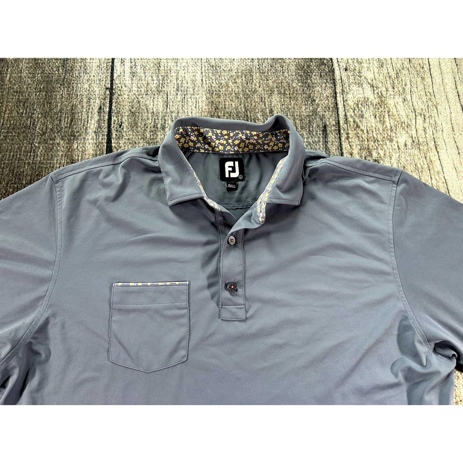 Footjoy Footjoy Golf Polo Mens Blue Floral Short Sleeve Shirt Large Size US L / EU 52-54 / 3 - 2 Thumbnail