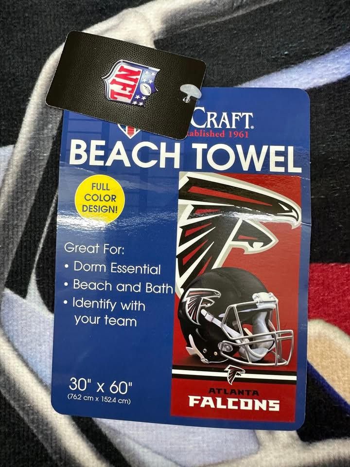 Designer Atlanta Falcons Beach Towel Size ONE SIZE - 2 Thumbnail