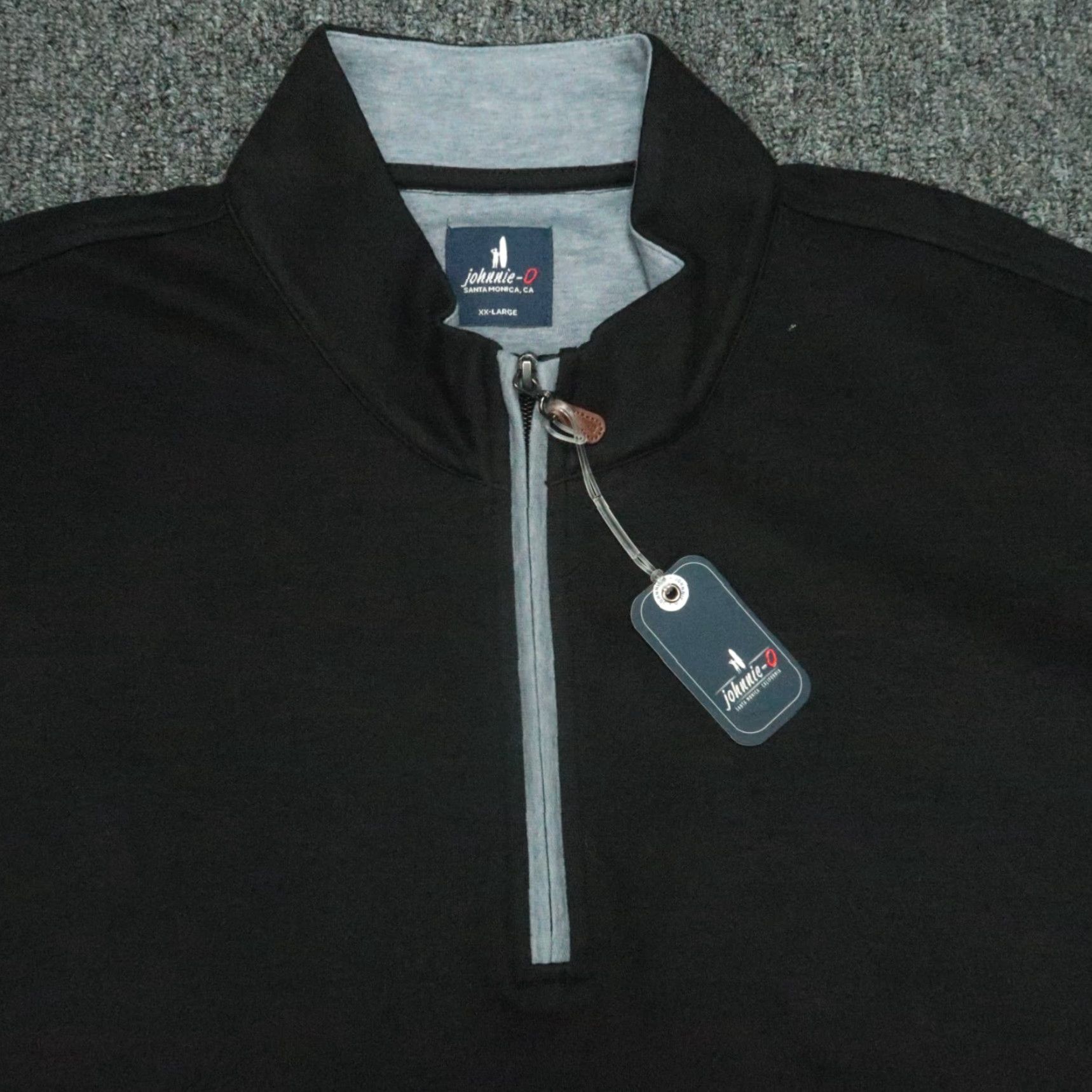johnnie-O Johnnie O Pullover Men XXL Black Sully Performance Quarter Zip Lightweight NWT Size US XXL / EU 58 / 5 - 2 Thumbnail