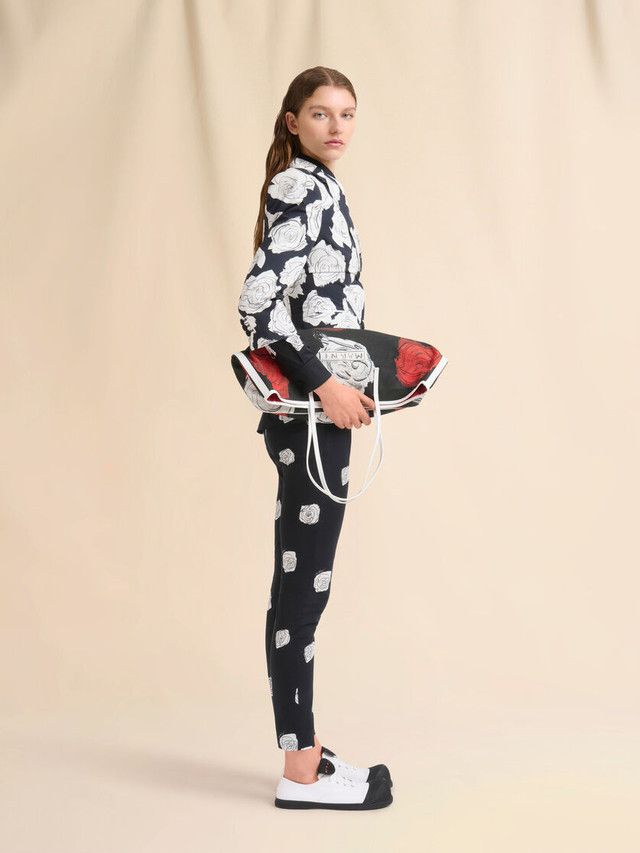 Marni o1w1db10326 Poplin Jacket With Aurora Print in Black/White Size S / US 4 / IT 40 - 4 Thumbnail