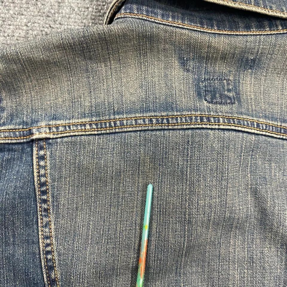 Gap × Vintage Vintage Gap Denim Jacket Womens Medium Acid Wash Y2K Trucker Size M / US 6-8 / IT 42-44 - 8 Thumbnail