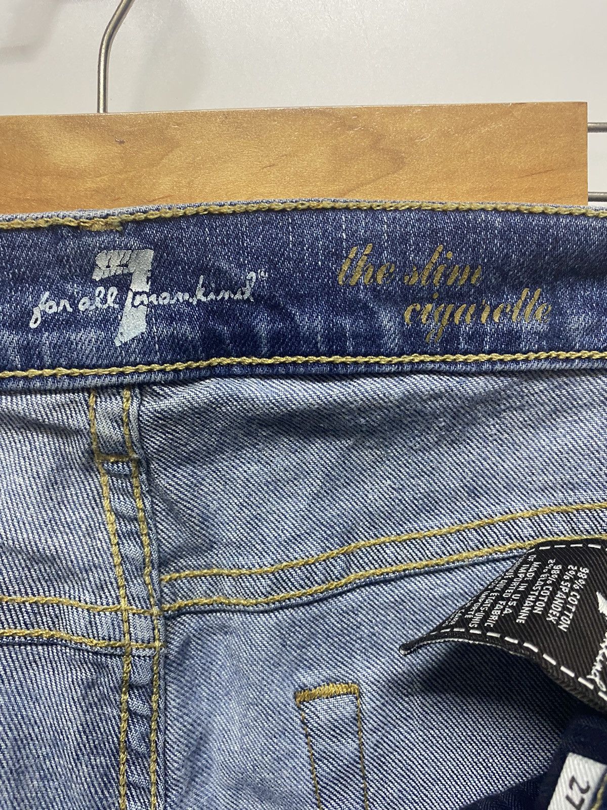 7 For All Mankind 7 For All Mankind Distressed Denim Jeans Stretch Size 29" - 9 Thumbnail