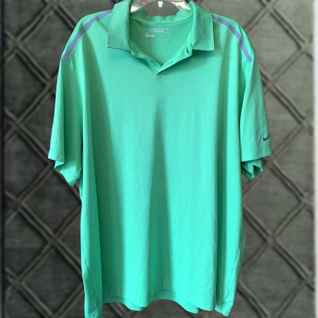 Nike Nike Golf Dri-Fit Polo Shirt Men’s 2XL Green Casual S/S XXL 608 Size US XXL / EU 58 / 5 - 1 Thumbnail
