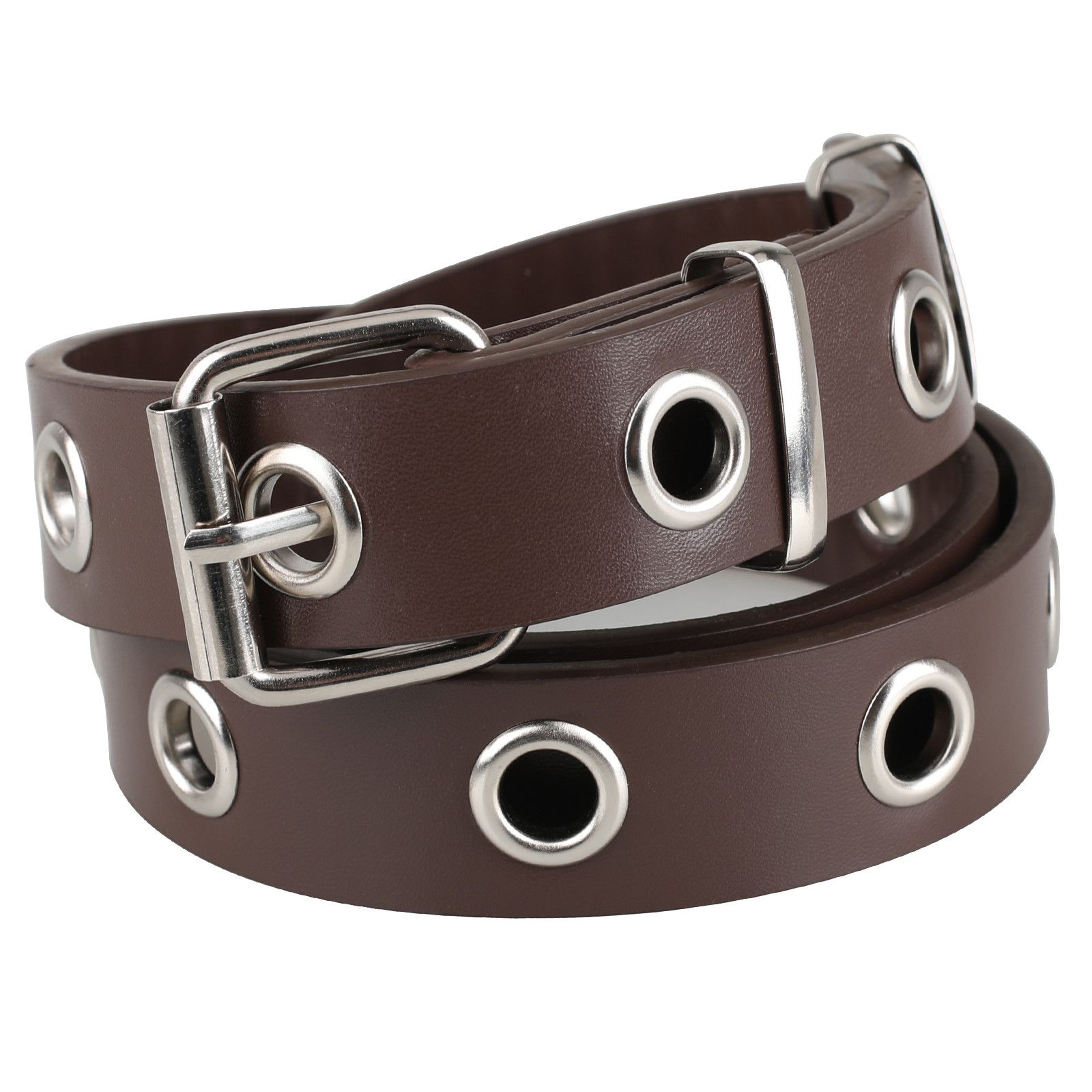Designer Crazy Vintage Belt Riveted Belts Menswear Accessories Size ONE SIZE - 5 Thumbnail