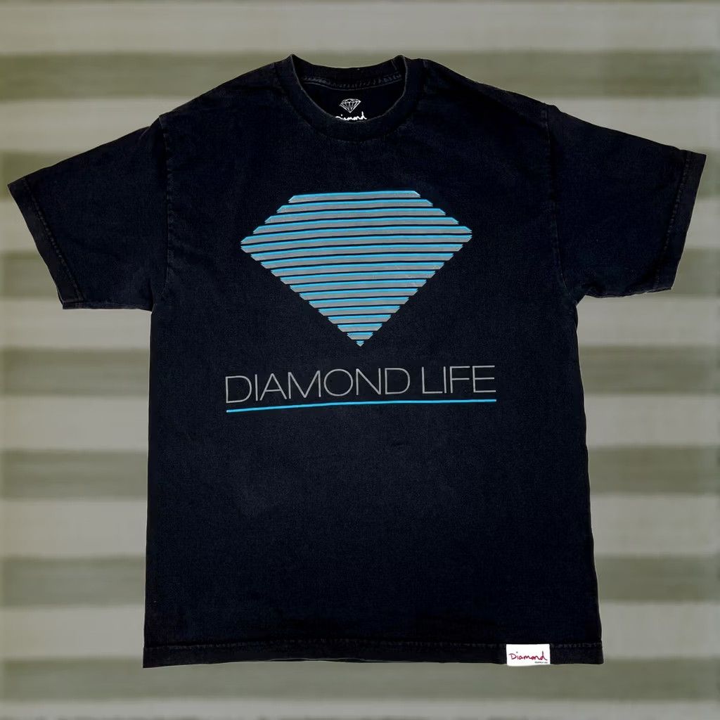 Diamond Supply Co. VINTAGE Diamond Supply Co. Diamond Life T-Shirt Men’s Black USA Large Crew Neck Short Sleeve Cotton Logo 90s Boys? Size US L / EU 52-54 / 3 - 1 Thumbnail
