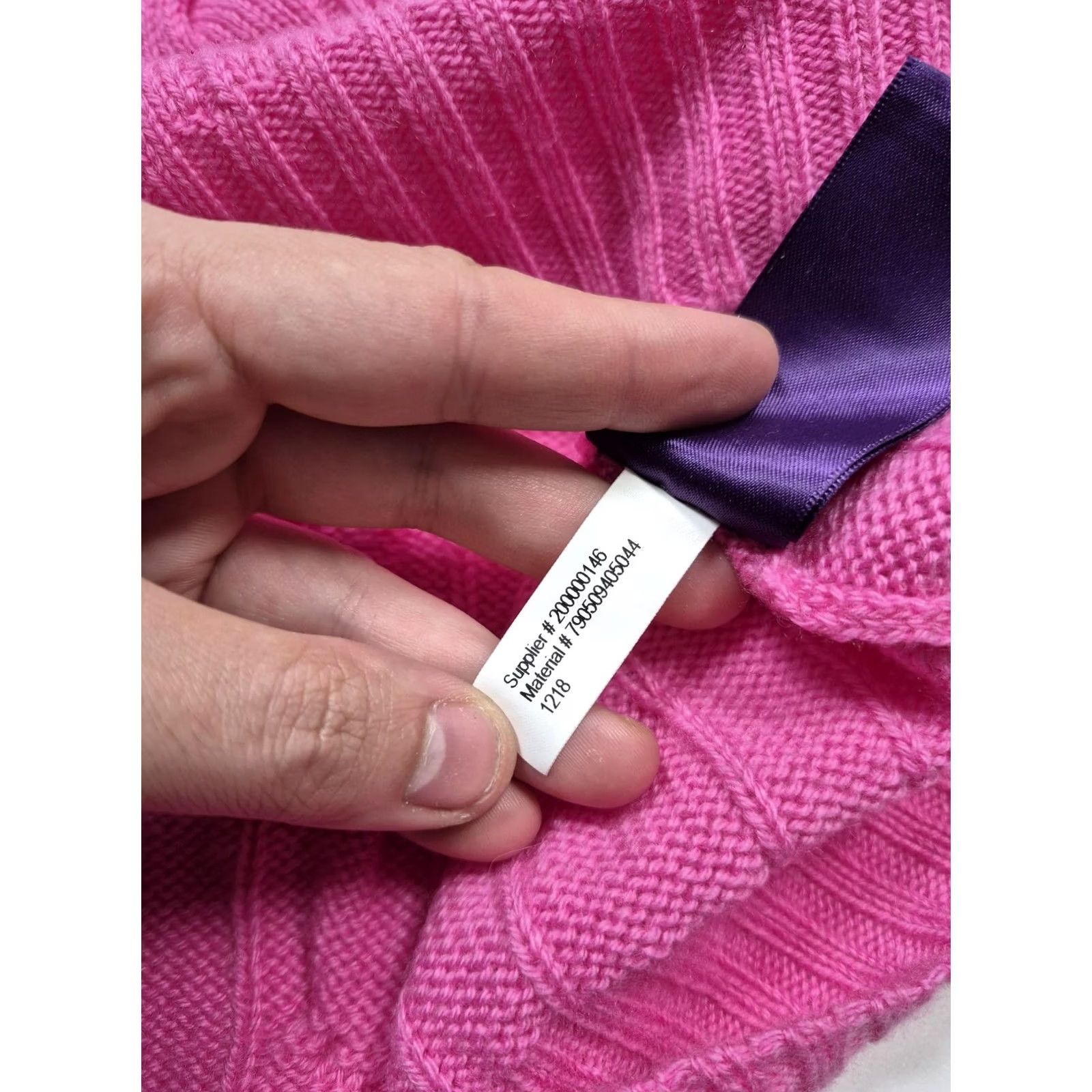 Ralph Lauren Ralph Lauren Purple Label Cashmere Sweater Cable Knit Italy Pink Women's XL FLAW Size XL / US 12-14 / IT 48-50 - 6 Thumbnail