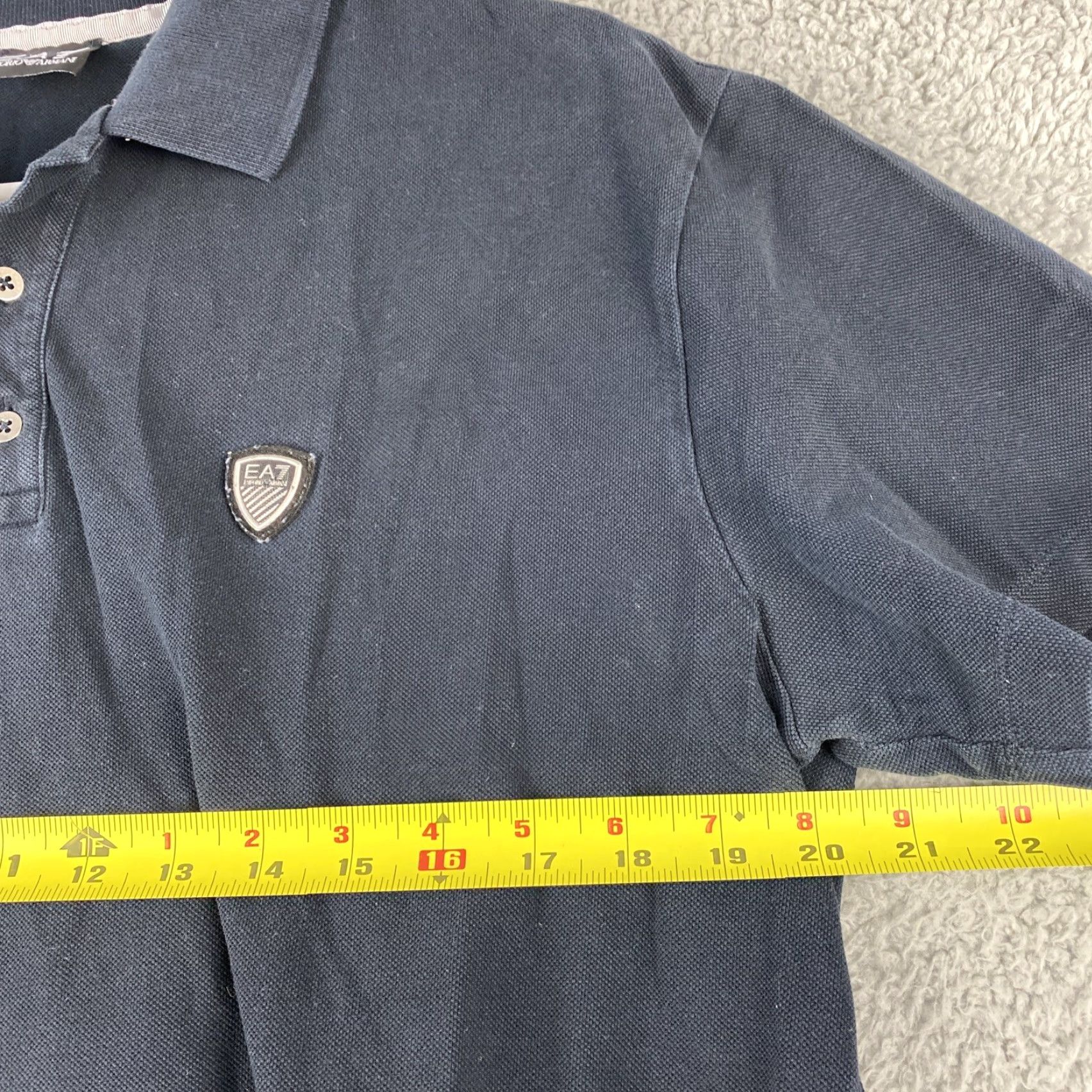 Vintage VINTAGE Armani Jeans Men’s Polo Shirt Short Sleeve Size XXL Black Solid 90s Mens Size US XXL / EU 58 / 5 - 5 Thumbnail