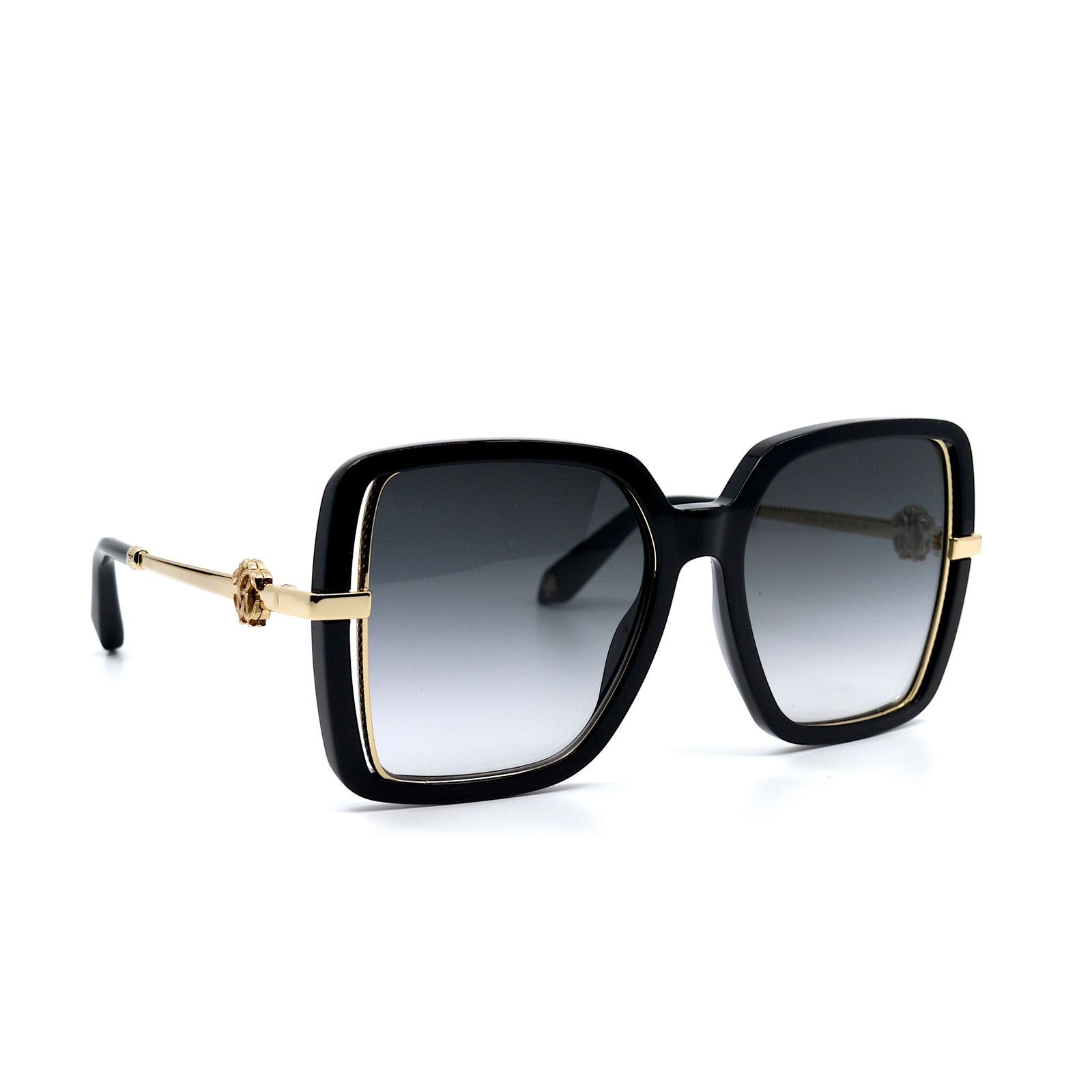 Roberto Cavalli ROBERTO CAVALLI SRC007 BLACK GOLD GREY GRADIENT SUNGLASSES Size ONE SIZE - 1 Thumbnail