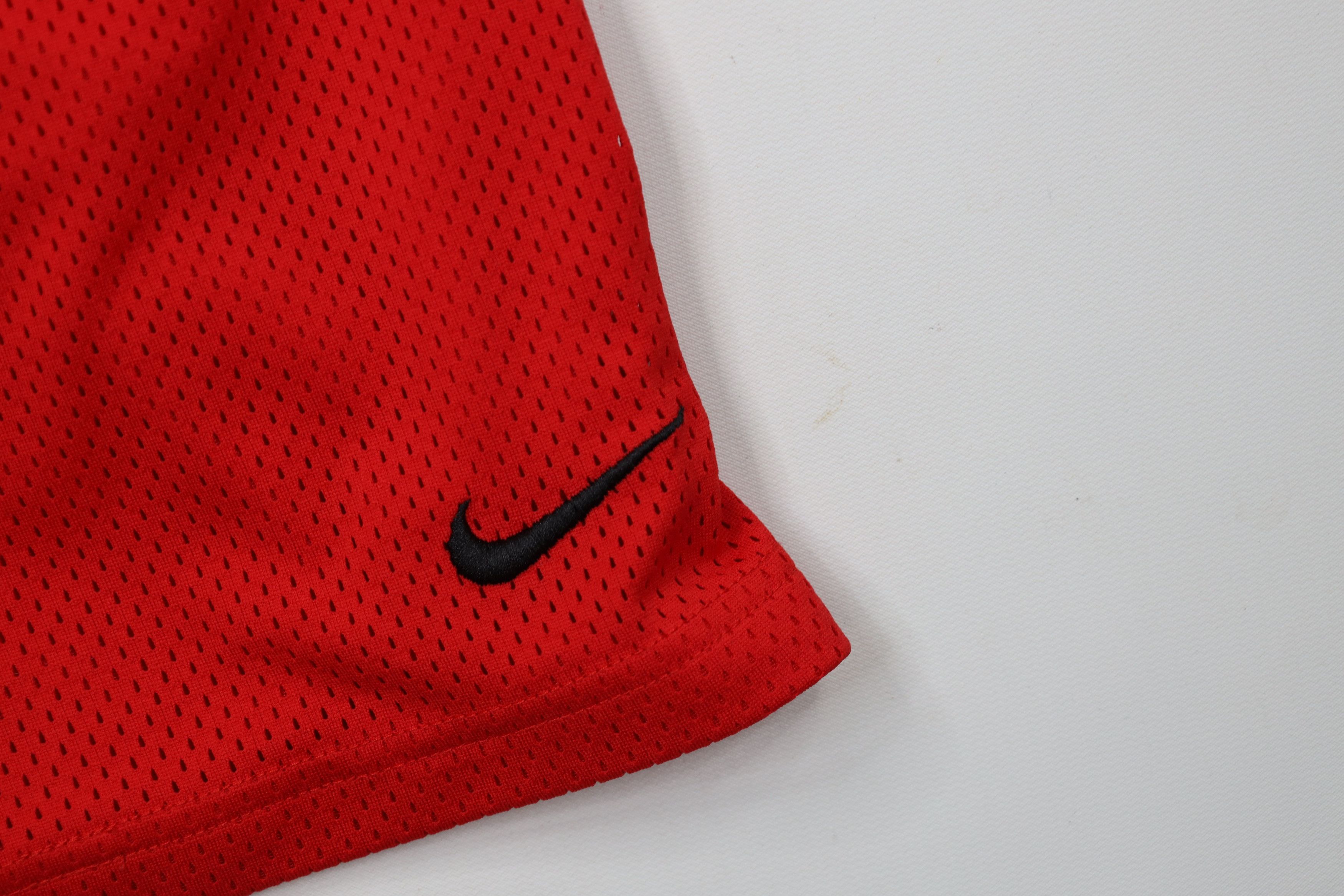 Nike × Vintage Vintage Y2K Nike Mini Swoosh Above Knee Mesh Shorts Red Size US 30 / EU 46 - 5 Thumbnail